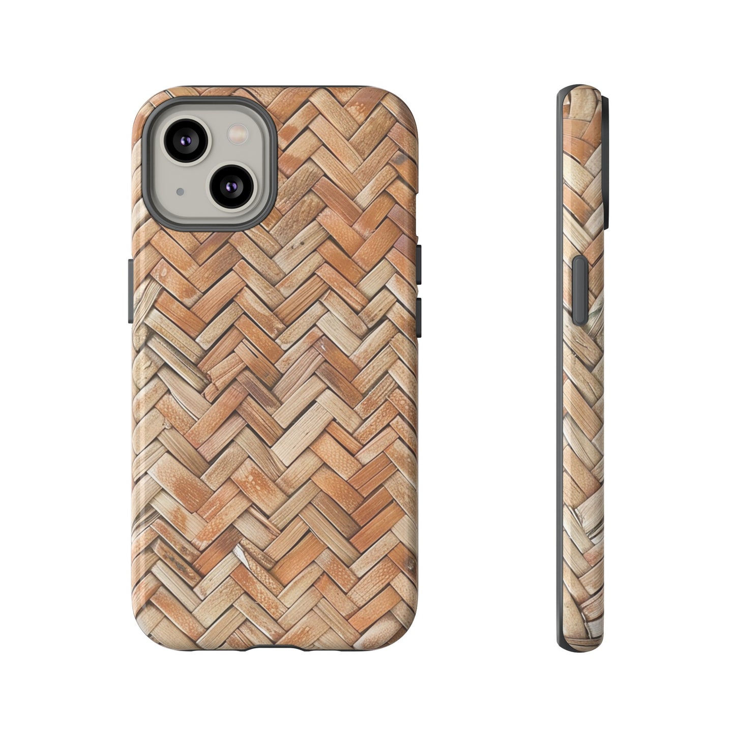 Boho Herringbone Rattan Tough Phone Case