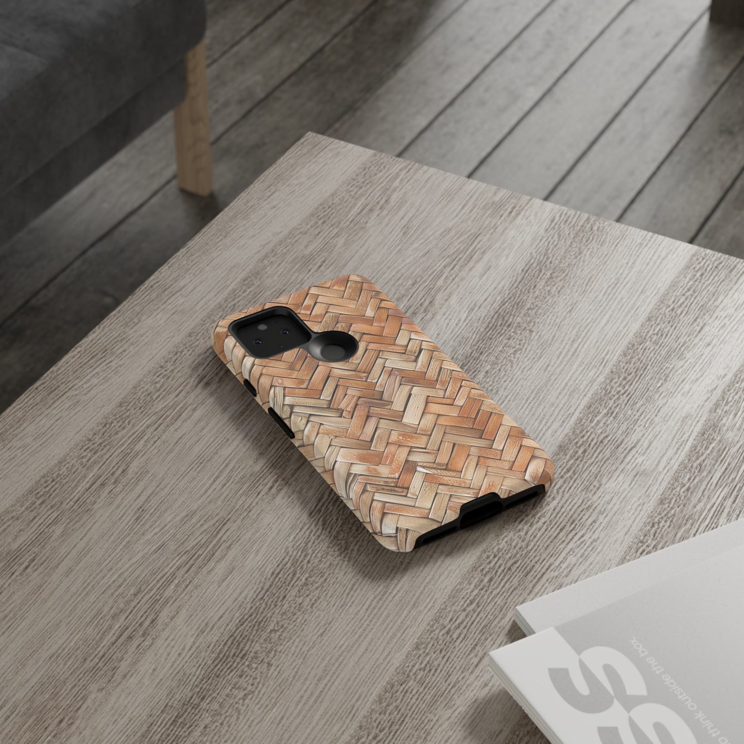 Boho Herringbone Rattan Tough Phone Case