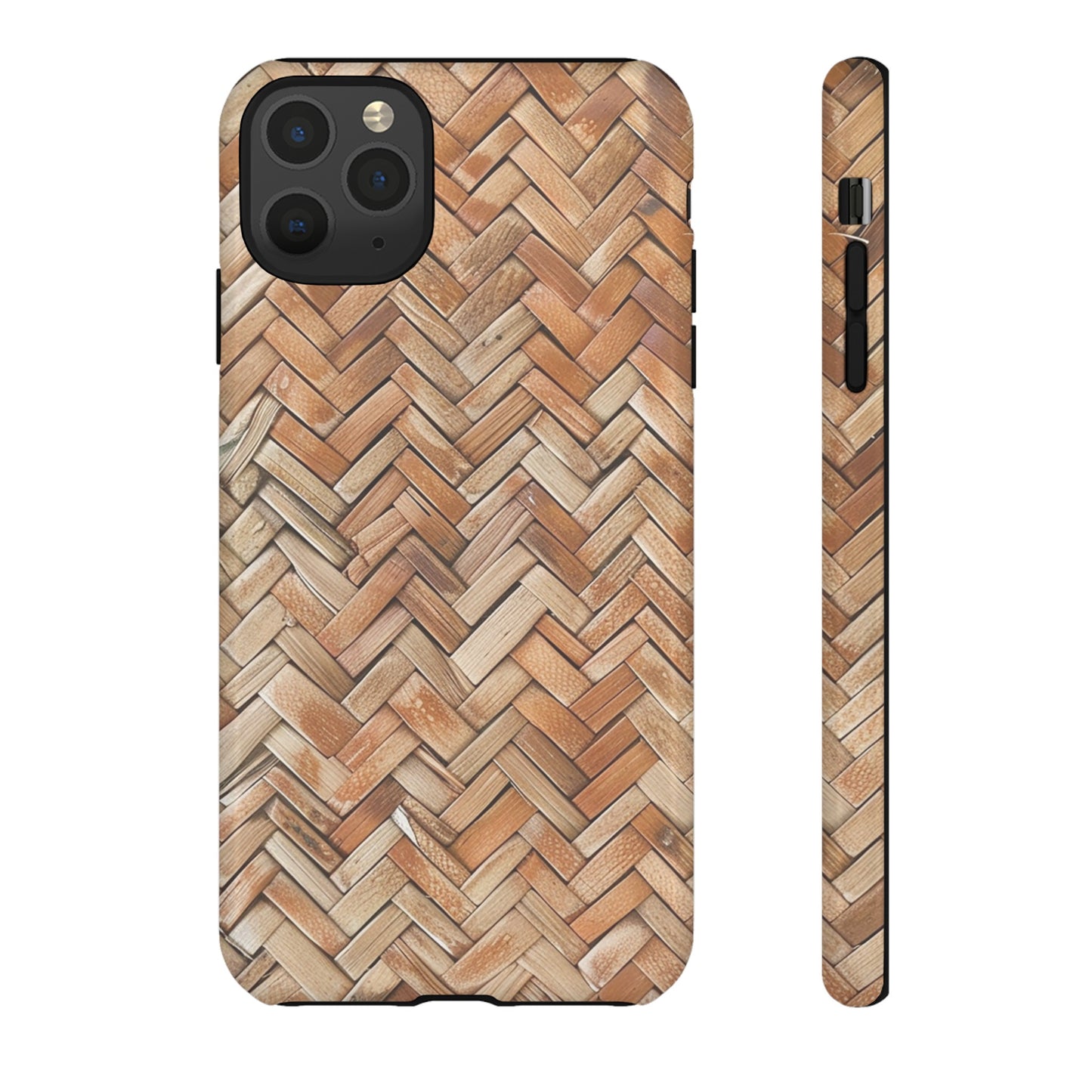 Boho Herringbone Rattan Tough Phone Case