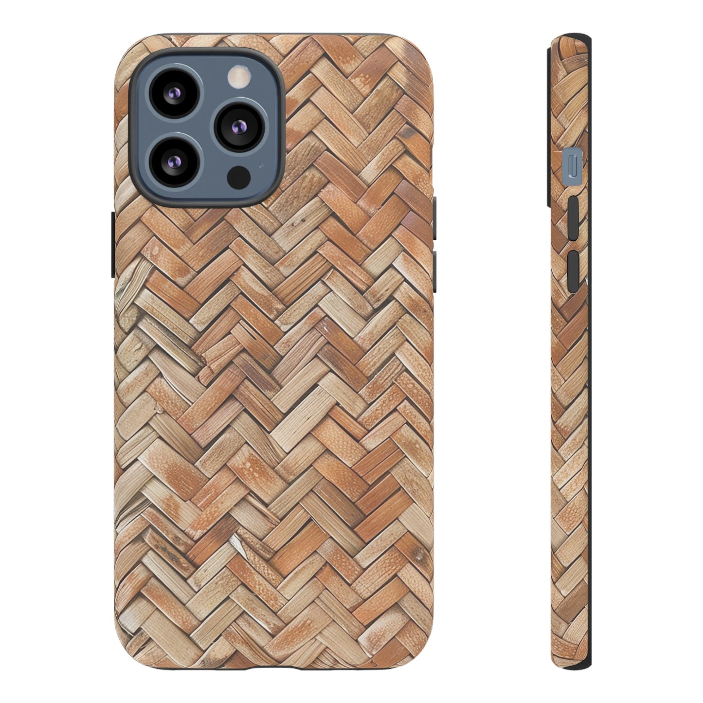 Boho Herringbone Rattan Tough Phone Case