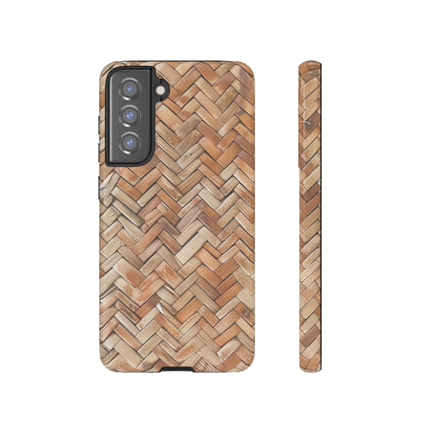 Boho Herringbone Rattan Tough Phone Case