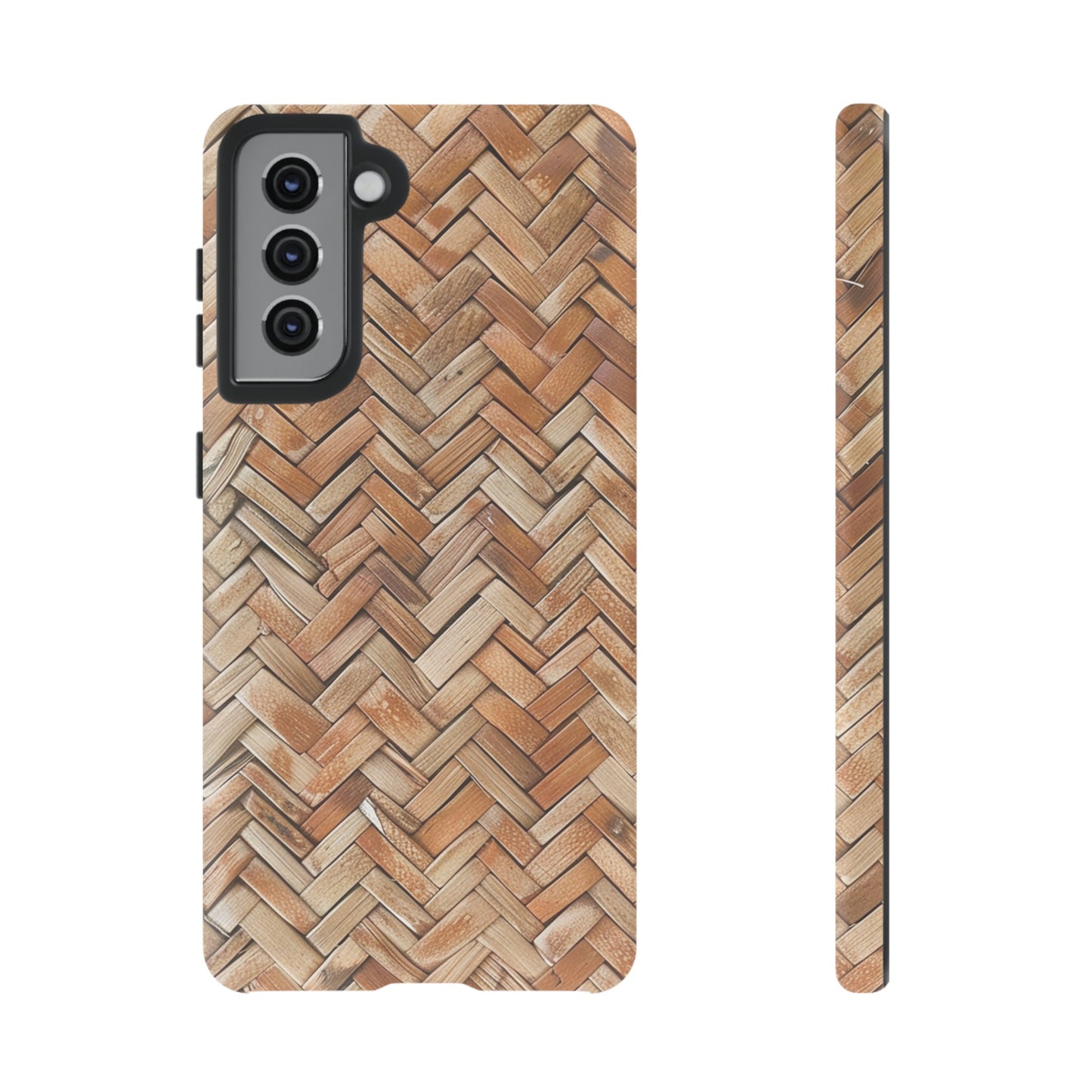 Boho Herringbone Rattan Tough Phone Case