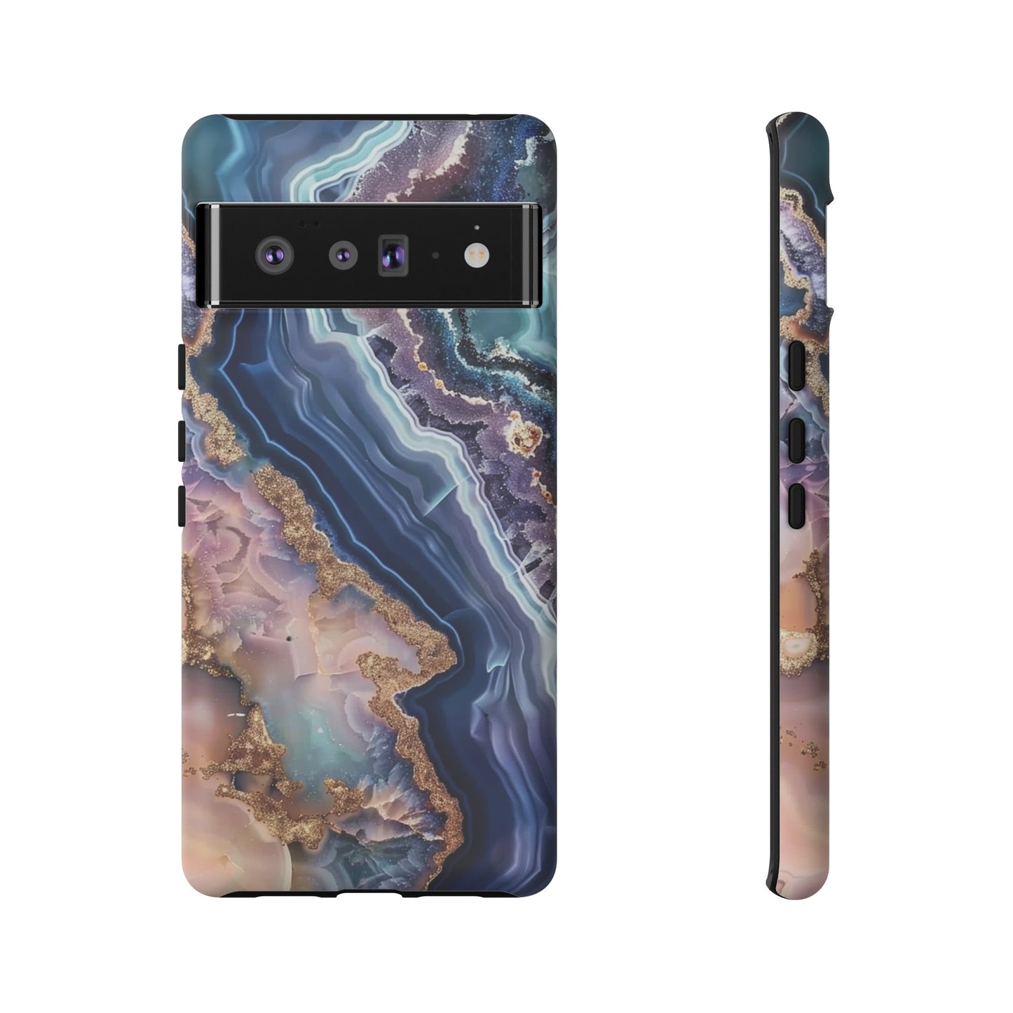 Pink and Blue Agate Tough Phone Case