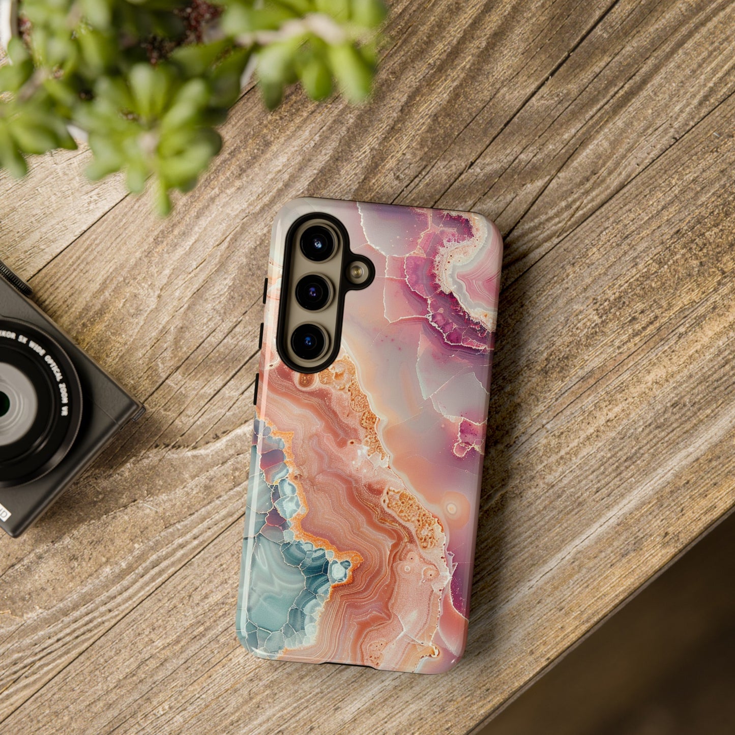 Pink Agate Tough Phone Case