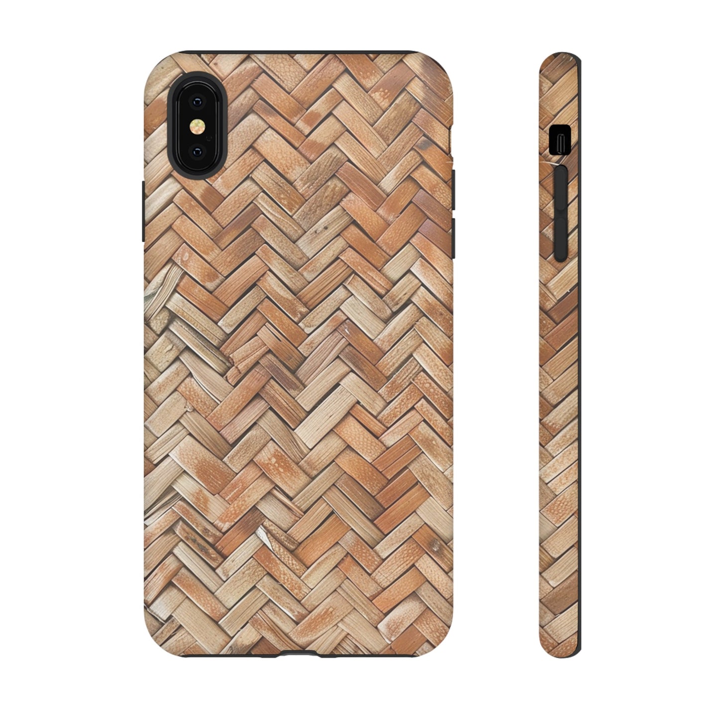 Boho Herringbone Rattan Tough Phone Case