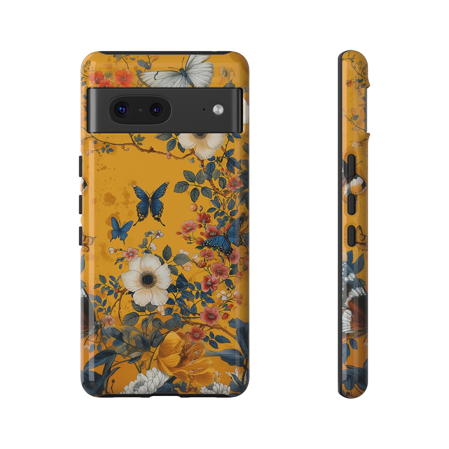 Yellow Floral Tough Phone Case