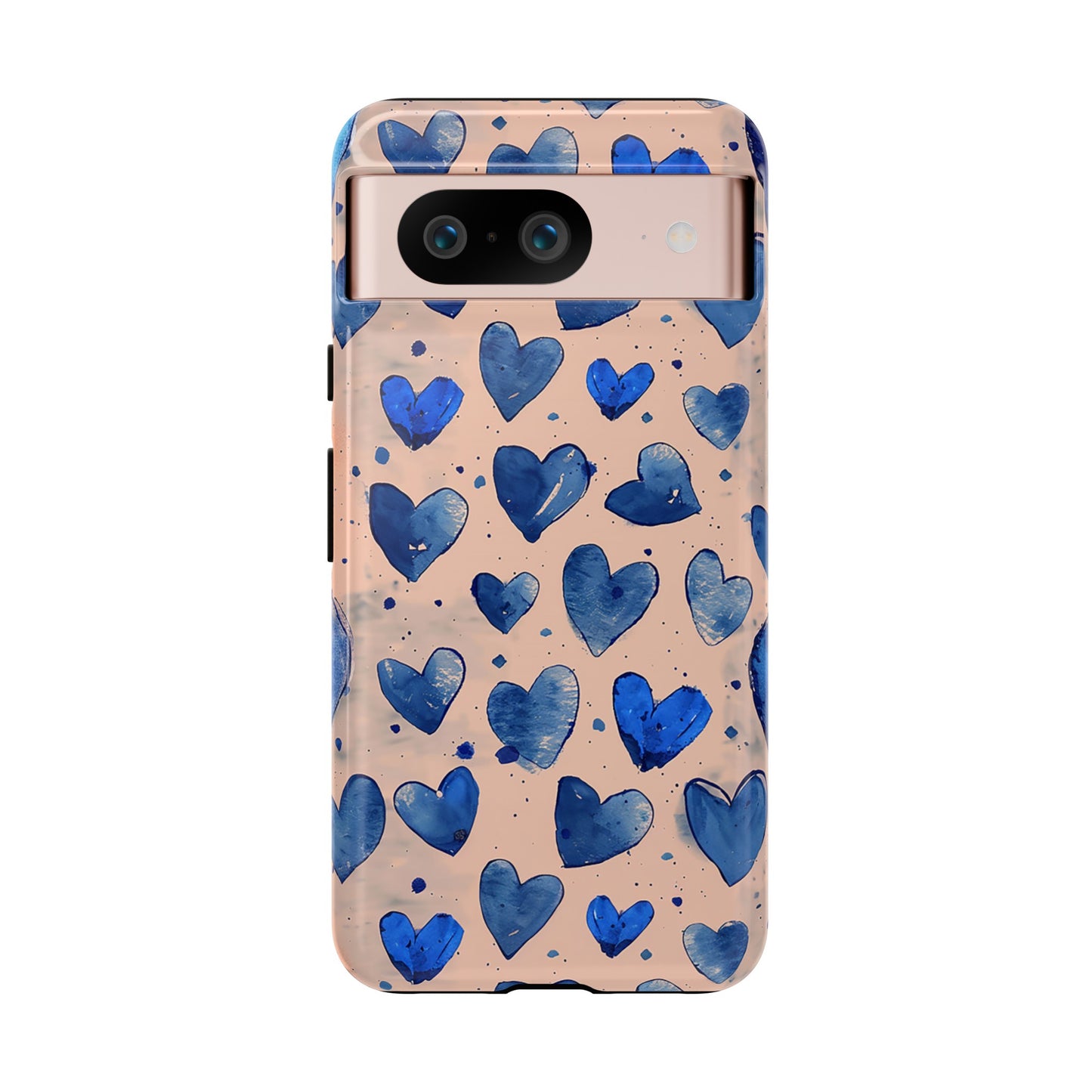 Pink and Blue Hearts Tough Phone Case