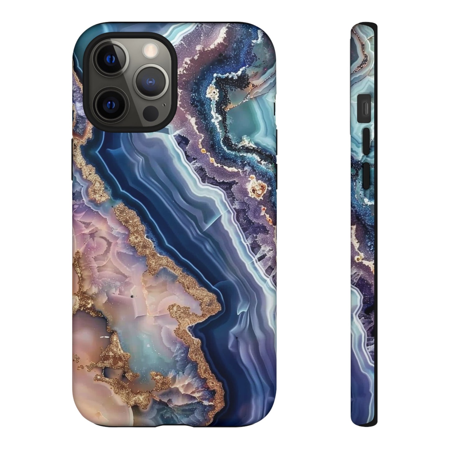 Pink and Blue Agate Tough Phone Case