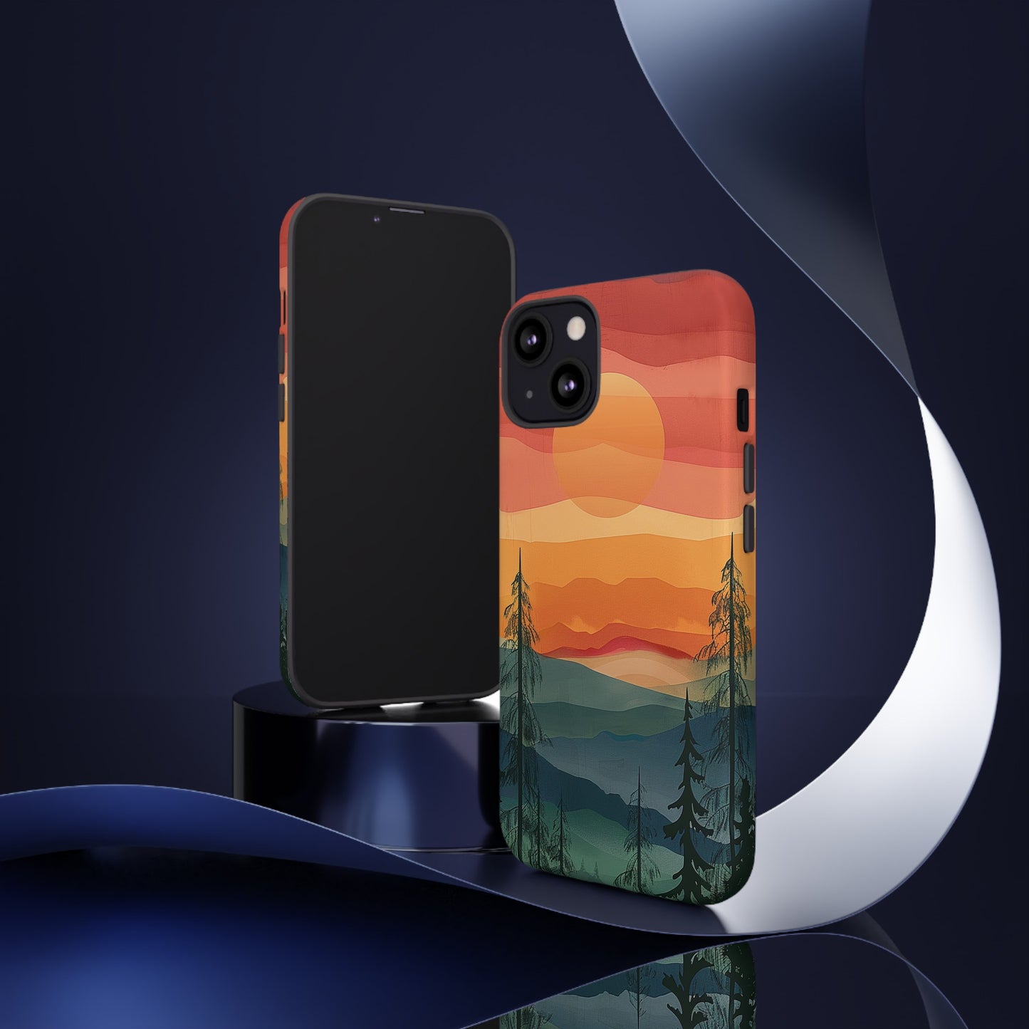 Forest Sunset Tough Phone Case