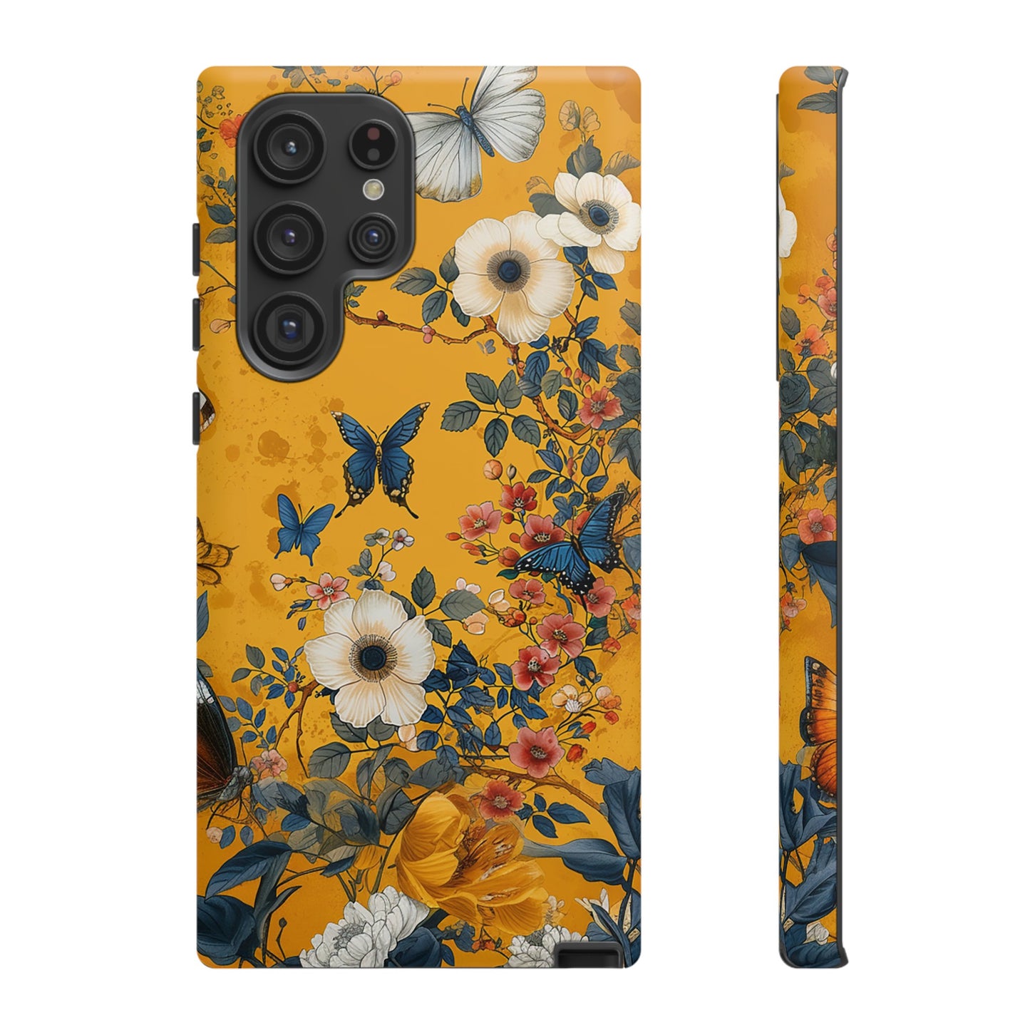 Yellow Floral Tough Phone Case