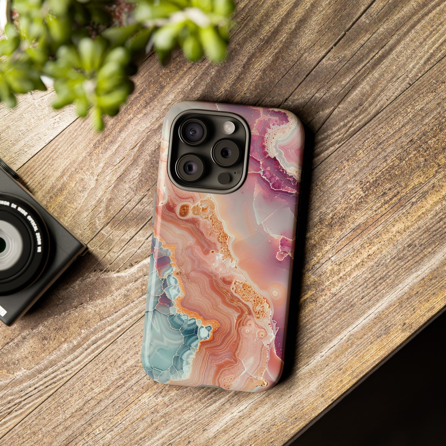 Pink Agate Tough Phone Case