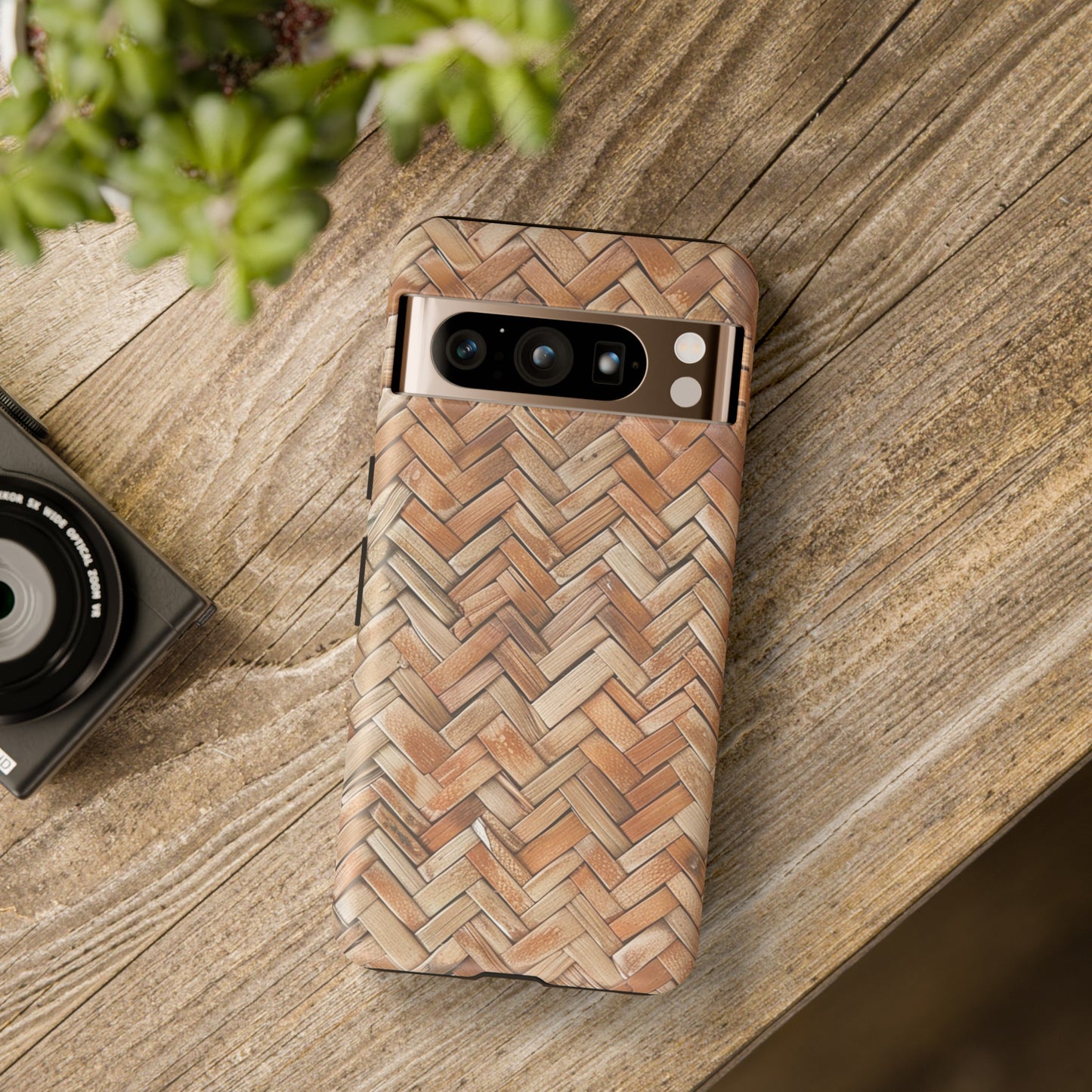 Boho Herringbone Rattan Tough Phone Case