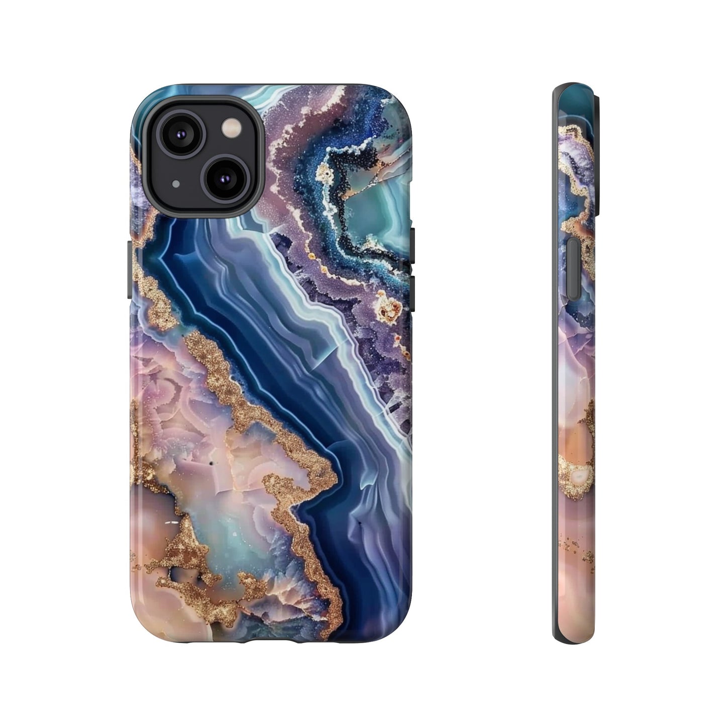 Pink and Blue Agate Tough Phone Case