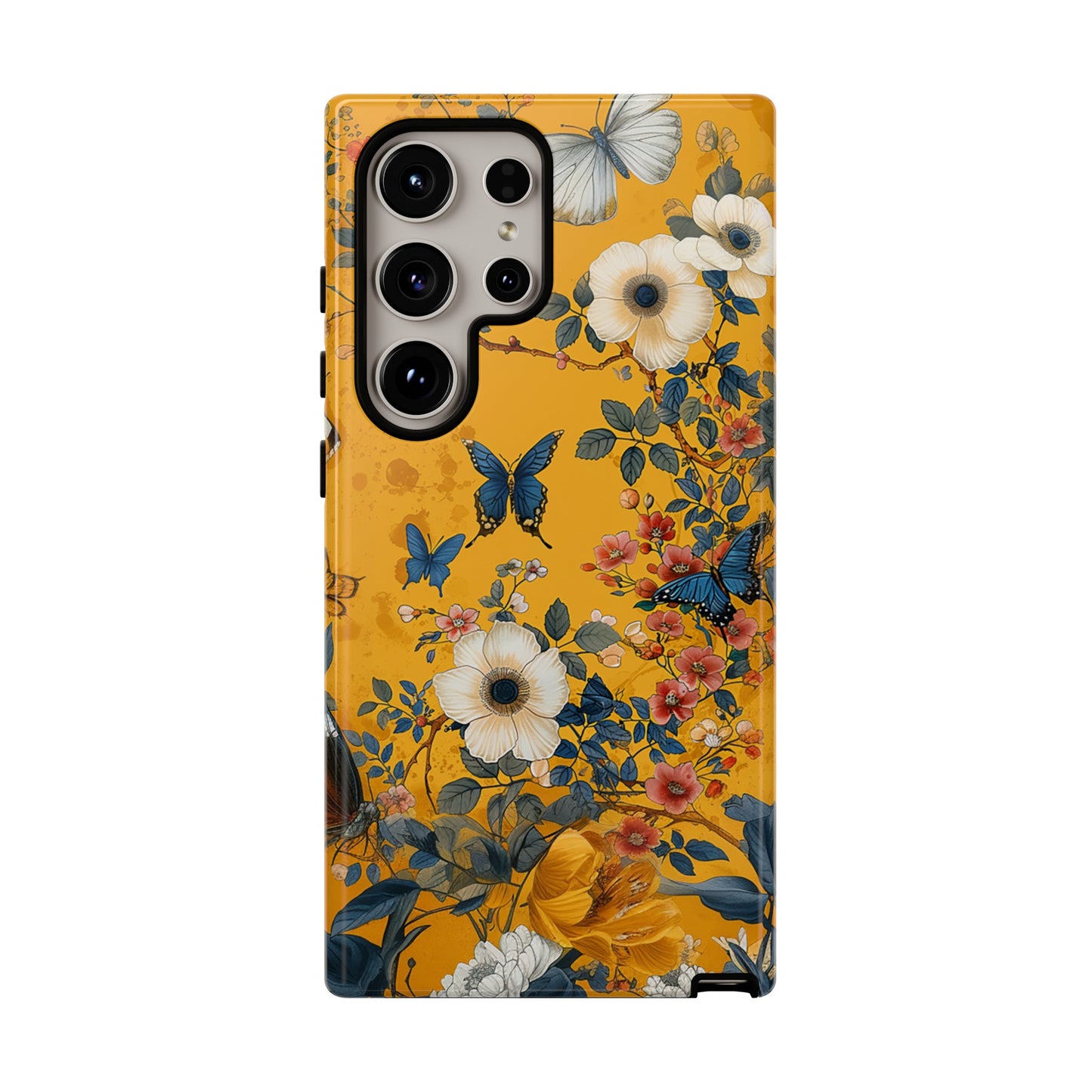 Yellow Floral Tough Phone Case