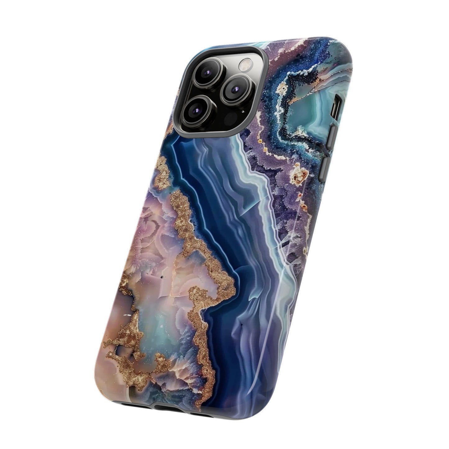 Pink and Blue Agate Tough Phone Case