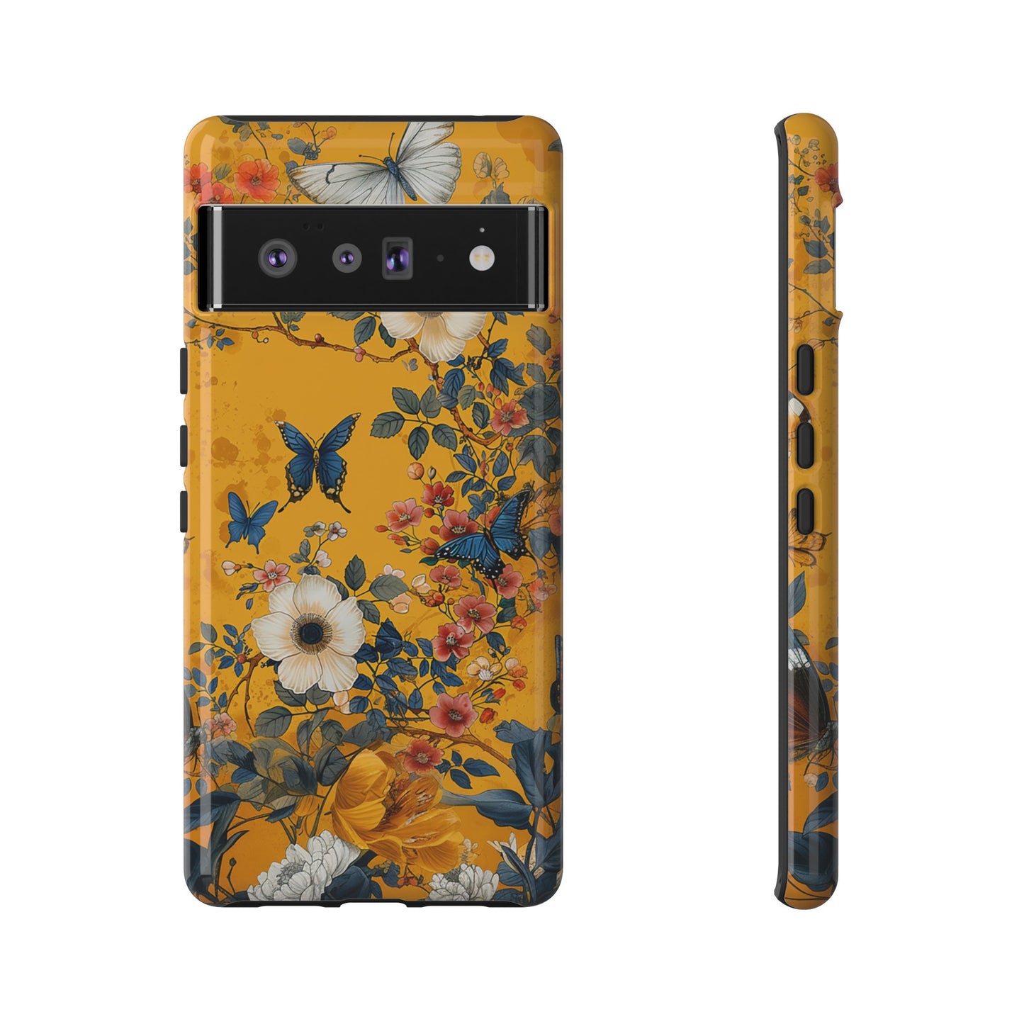 Yellow Floral Tough Phone Case