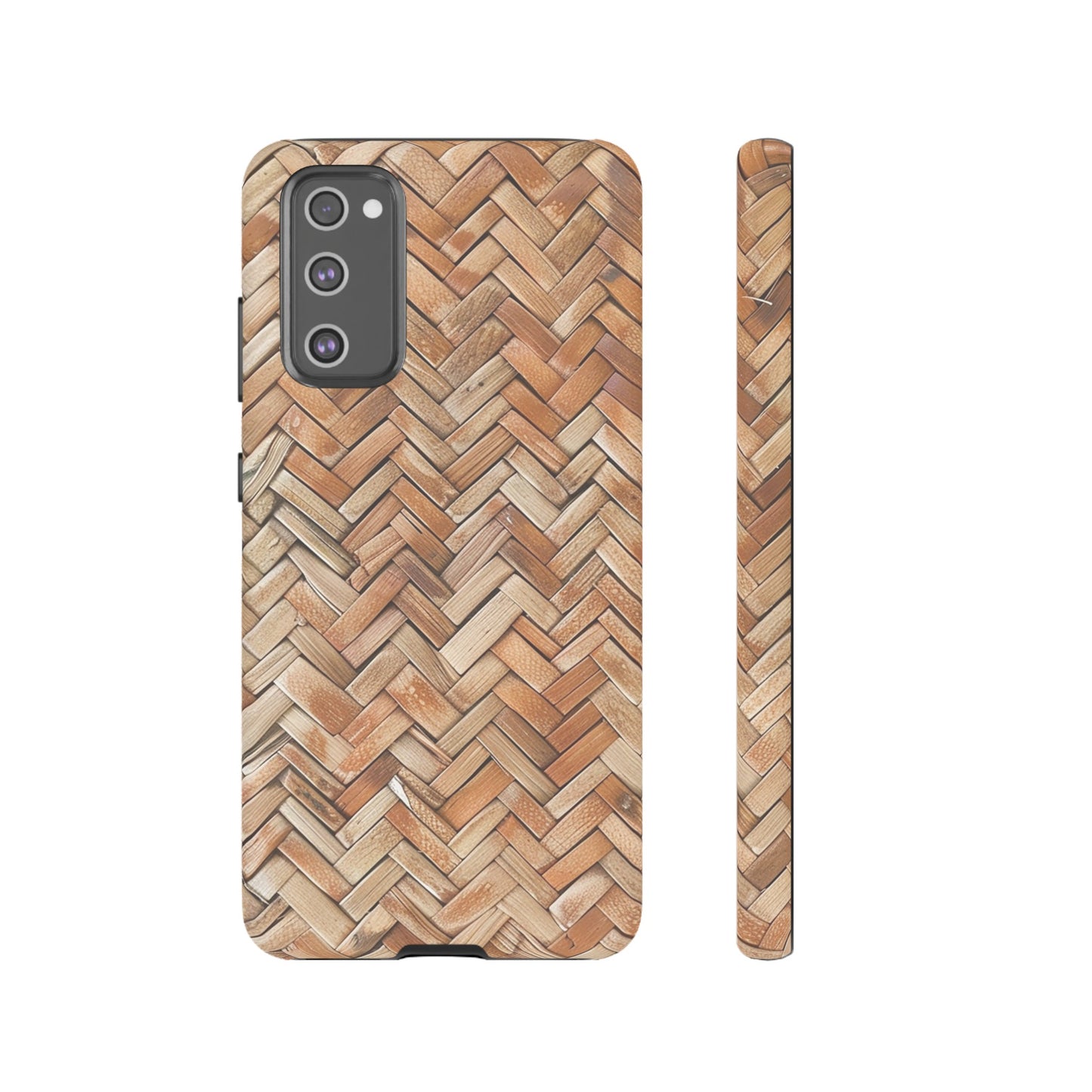 Boho Herringbone Rattan Tough Phone Case