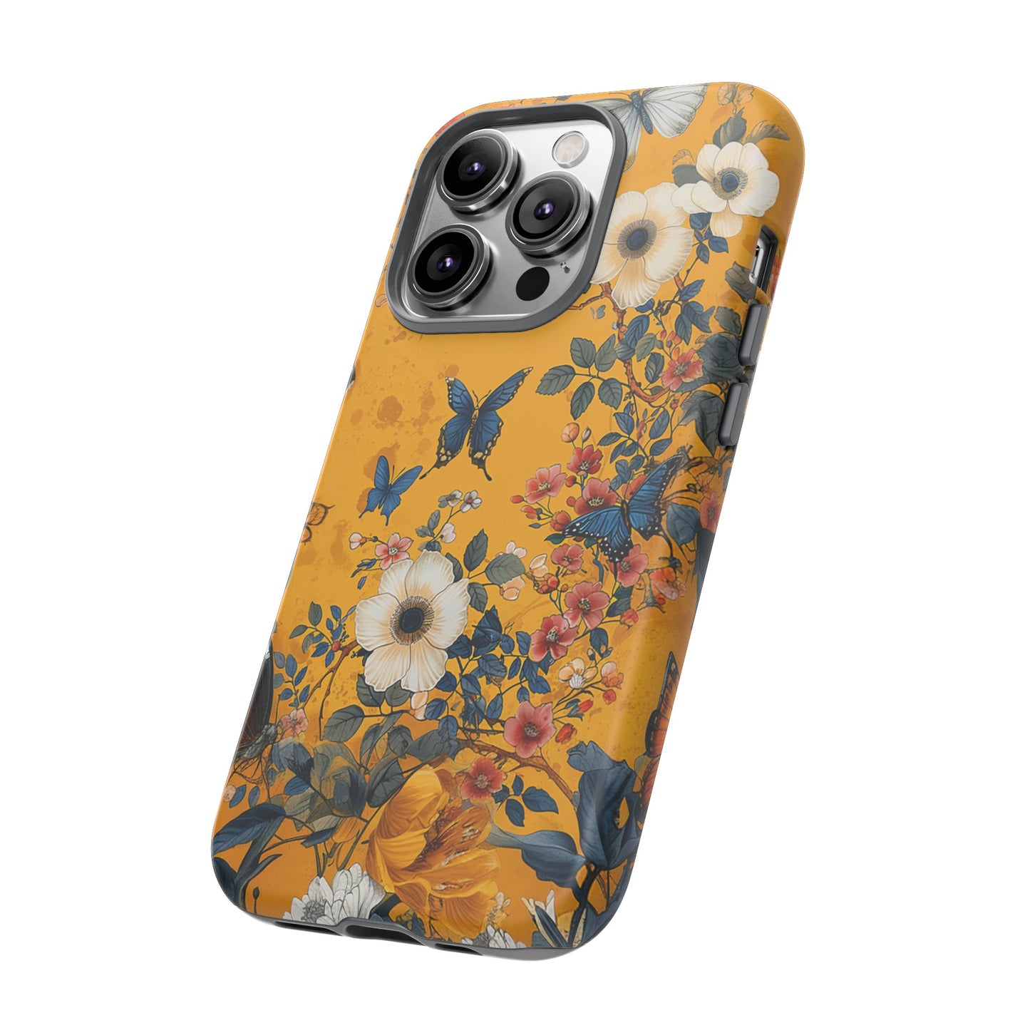 Yellow Floral Tough Phone Case