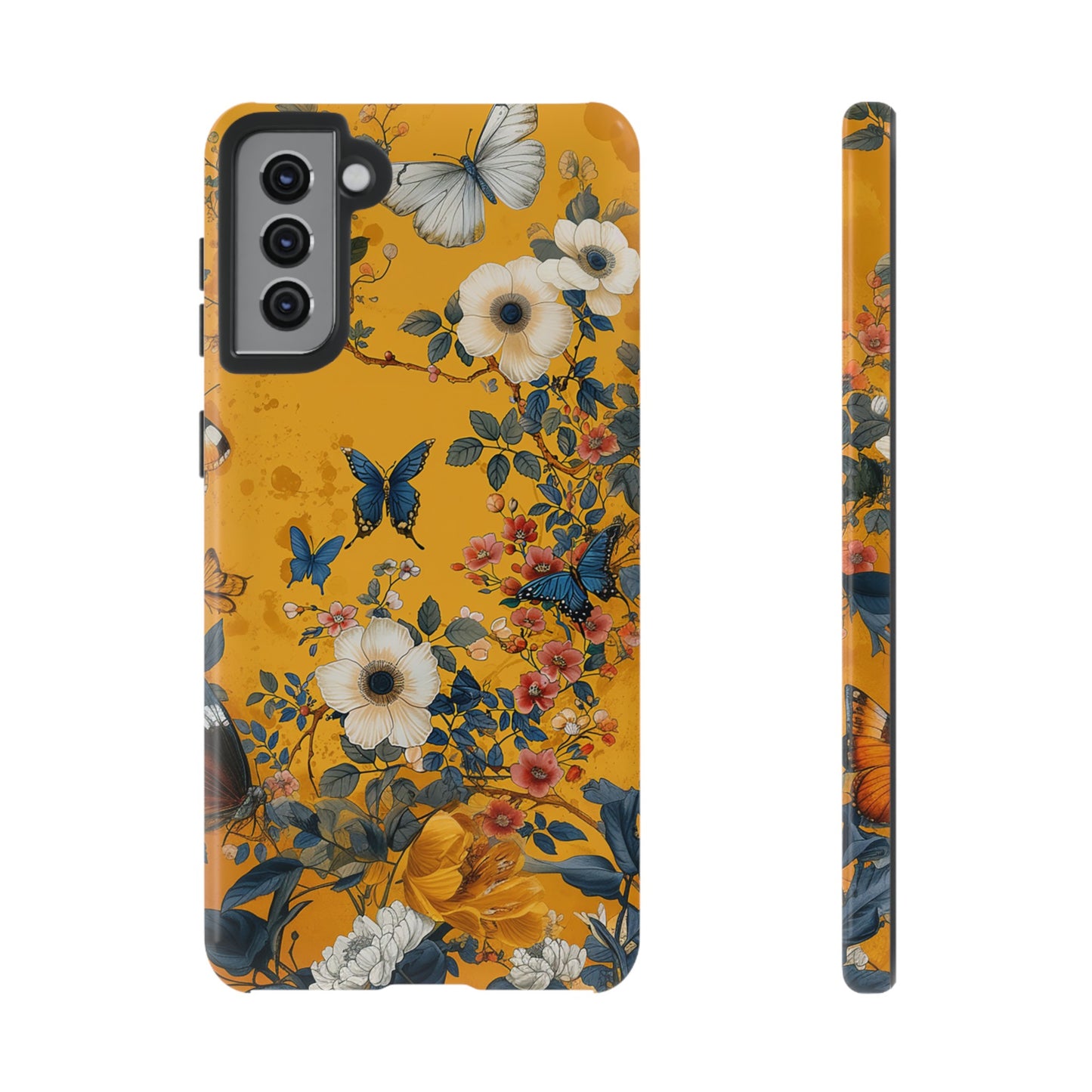 Yellow Floral Tough Phone Case