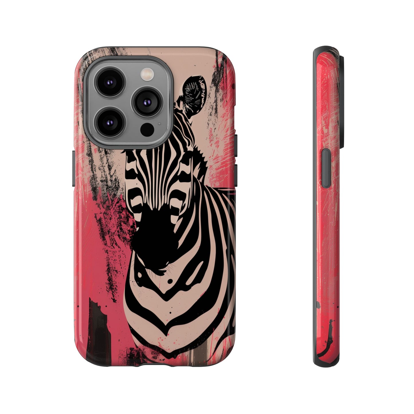 Pink Zebra Tough Phone Case