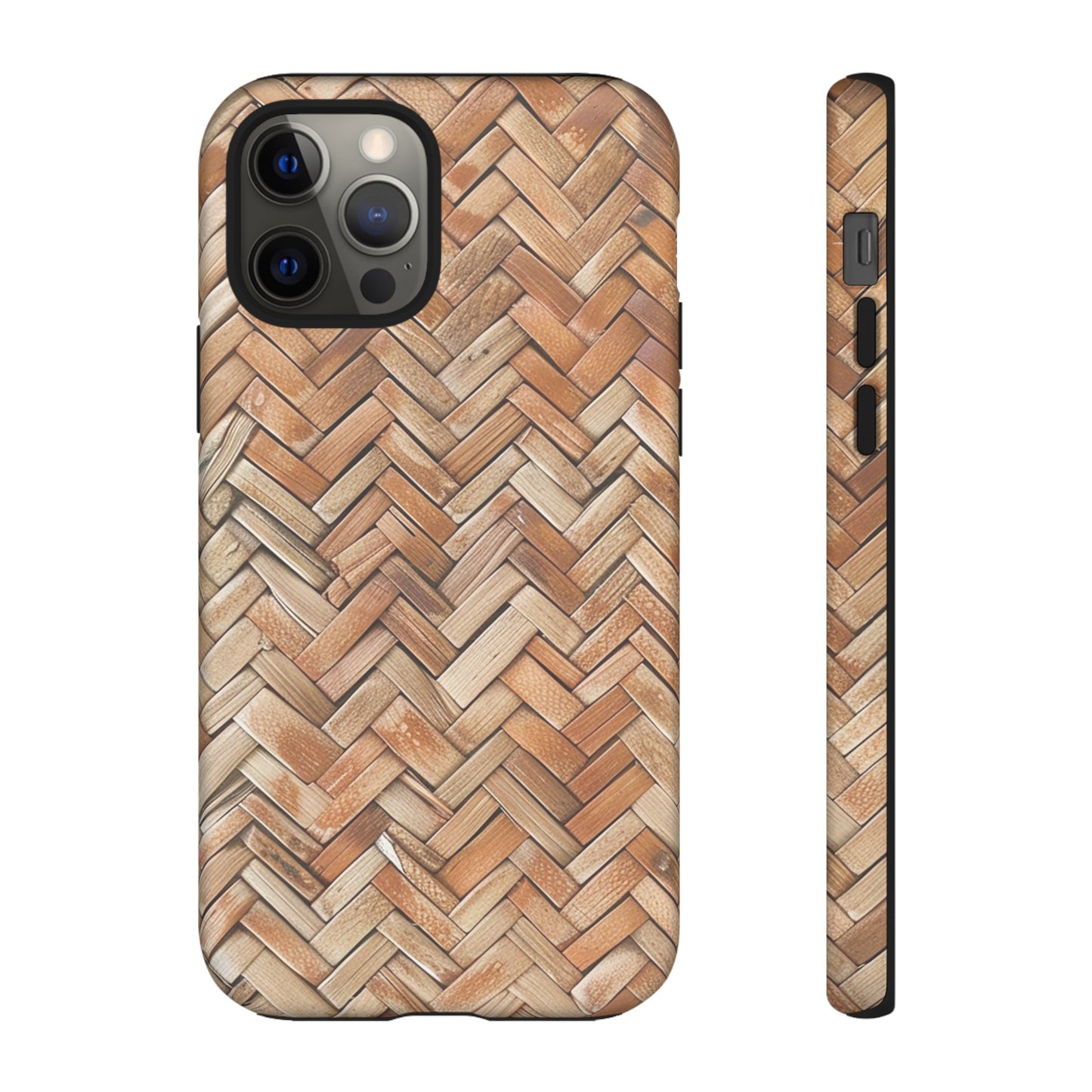 Boho Herringbone Rattan Tough Phone Case