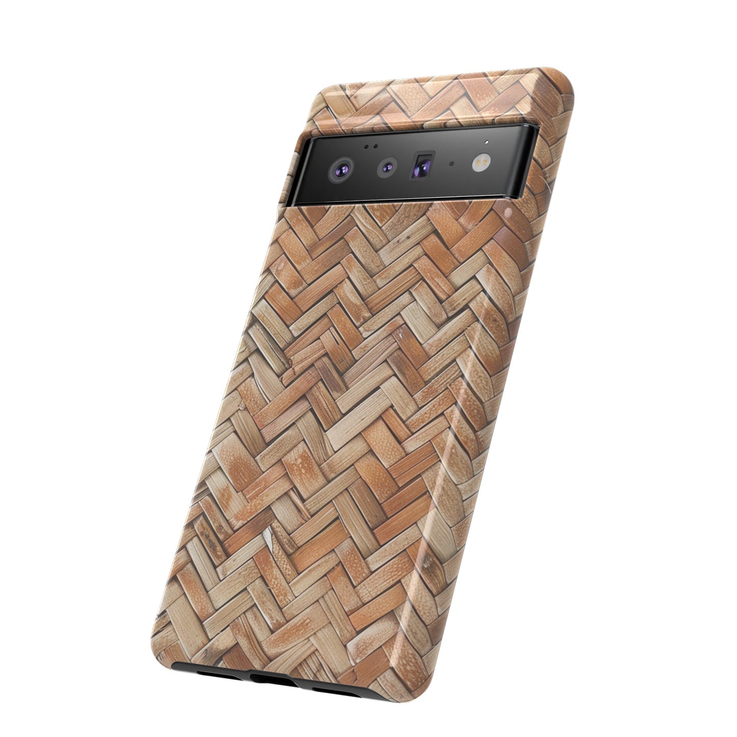 Boho Herringbone Rattan Tough Phone Case