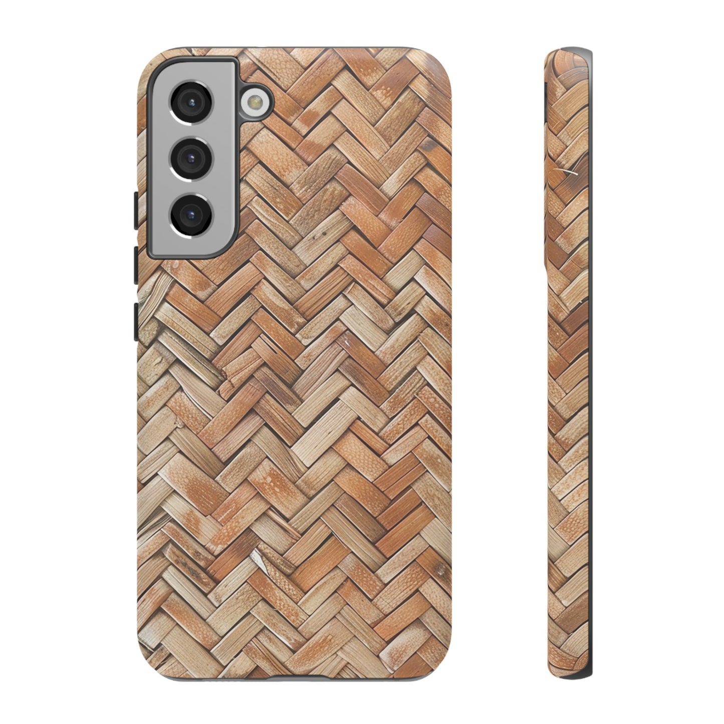 Boho Herringbone Rattan Tough Phone Case