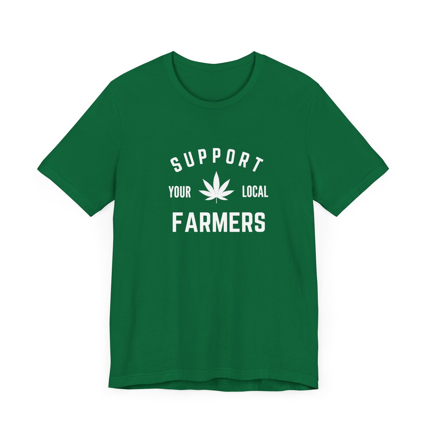 Support Your Local Farmers (Cannabis) Jersey Short Sleeve Tee