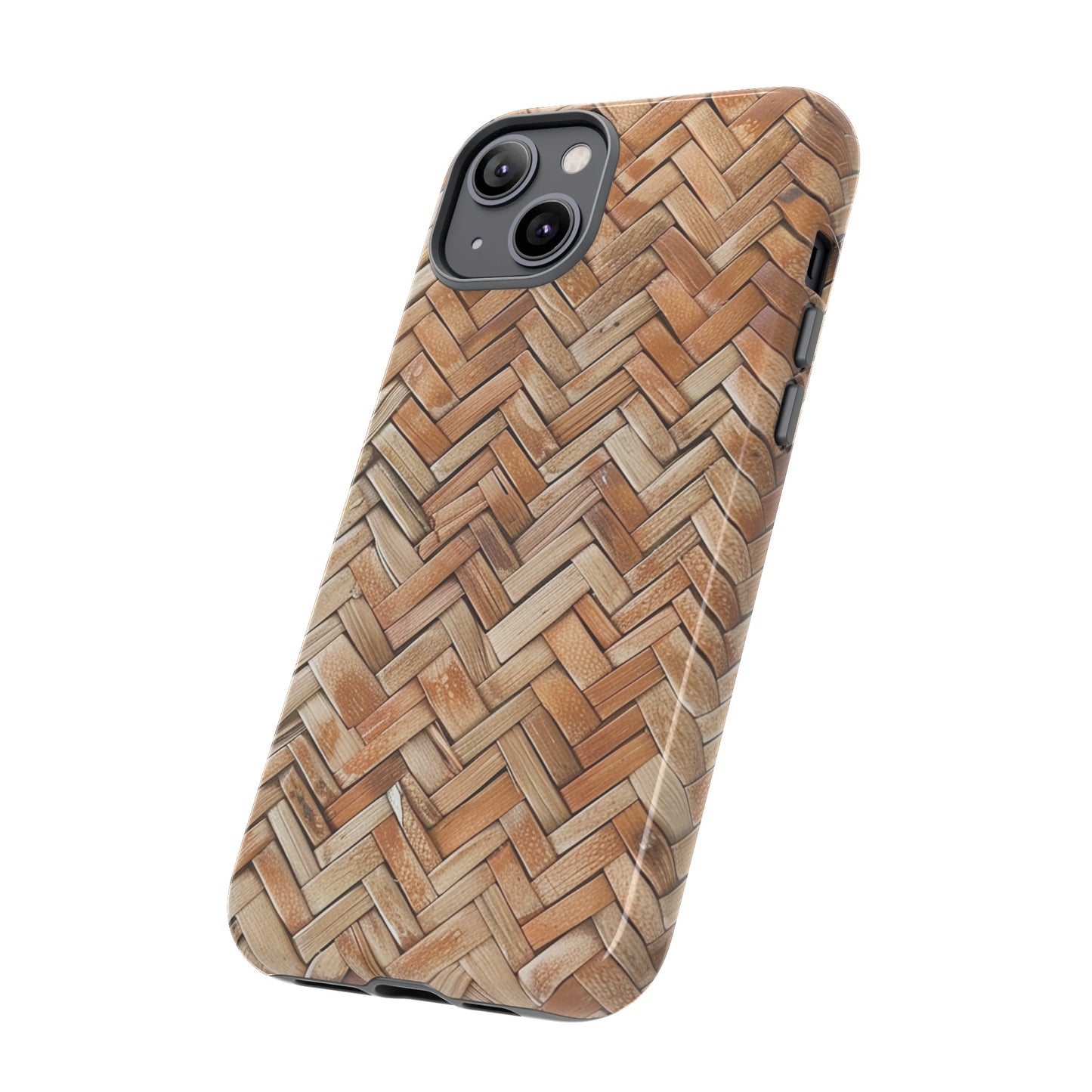 Boho Herringbone Rattan Tough Phone Case