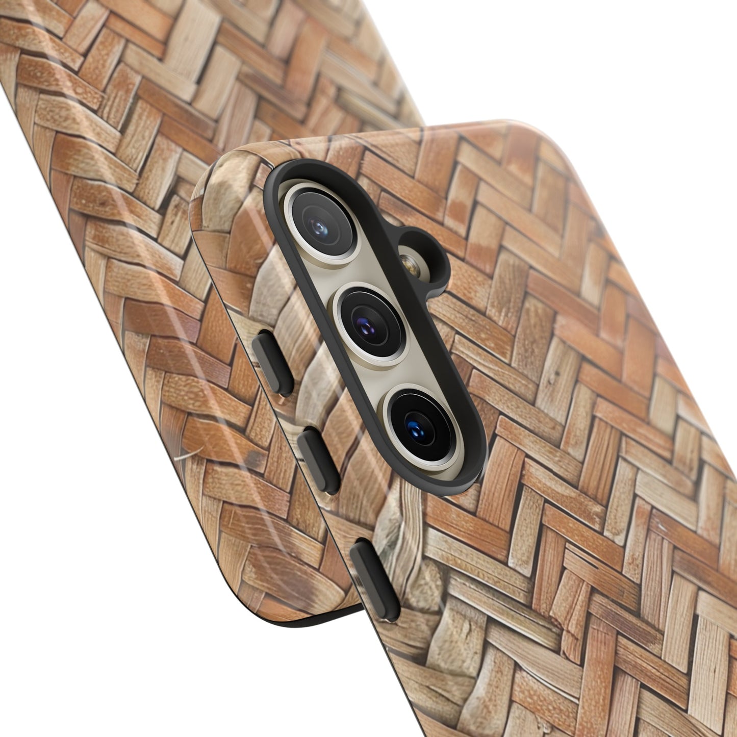 Boho Herringbone Rattan Tough Phone Case