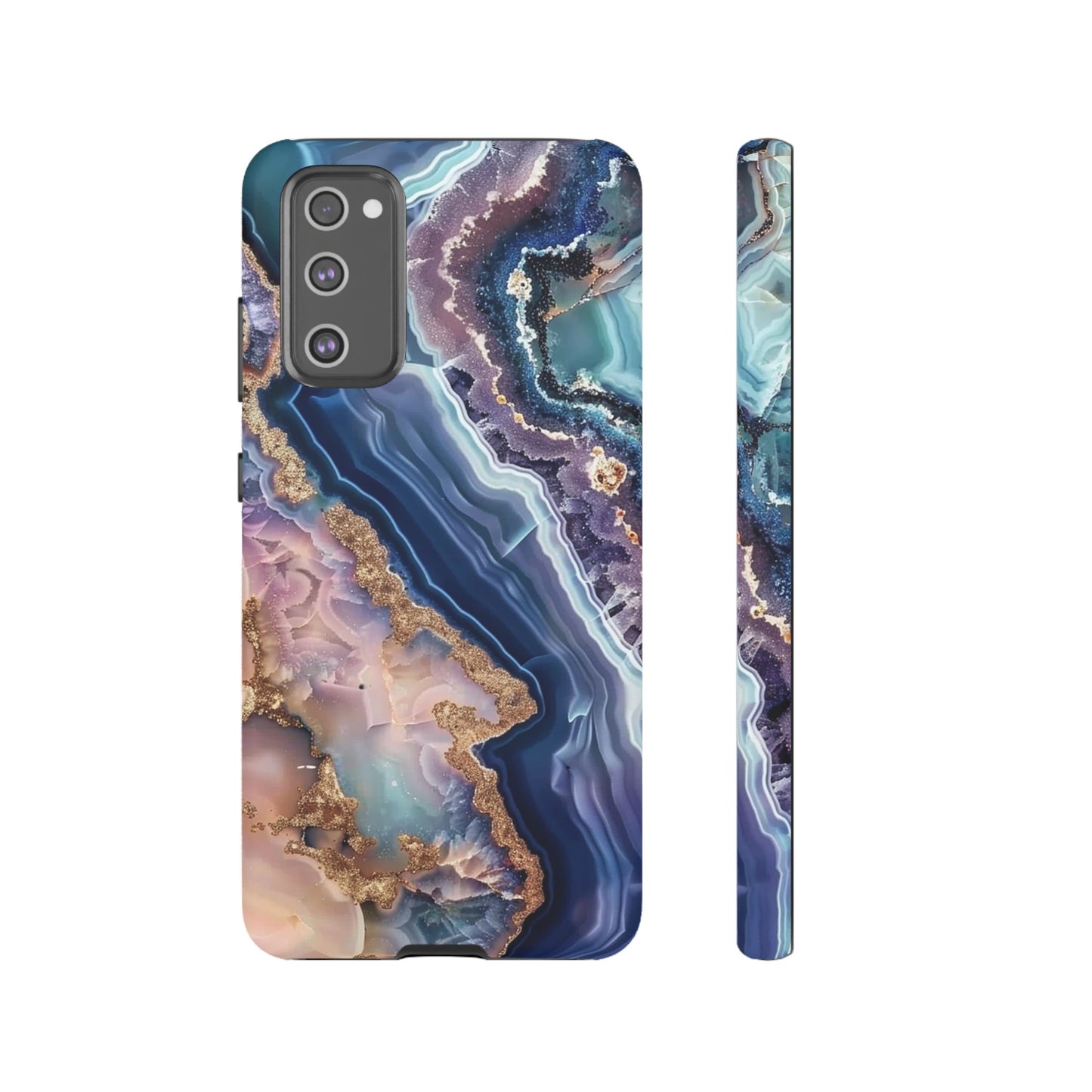 Pink and Blue Agate Tough Phone Case