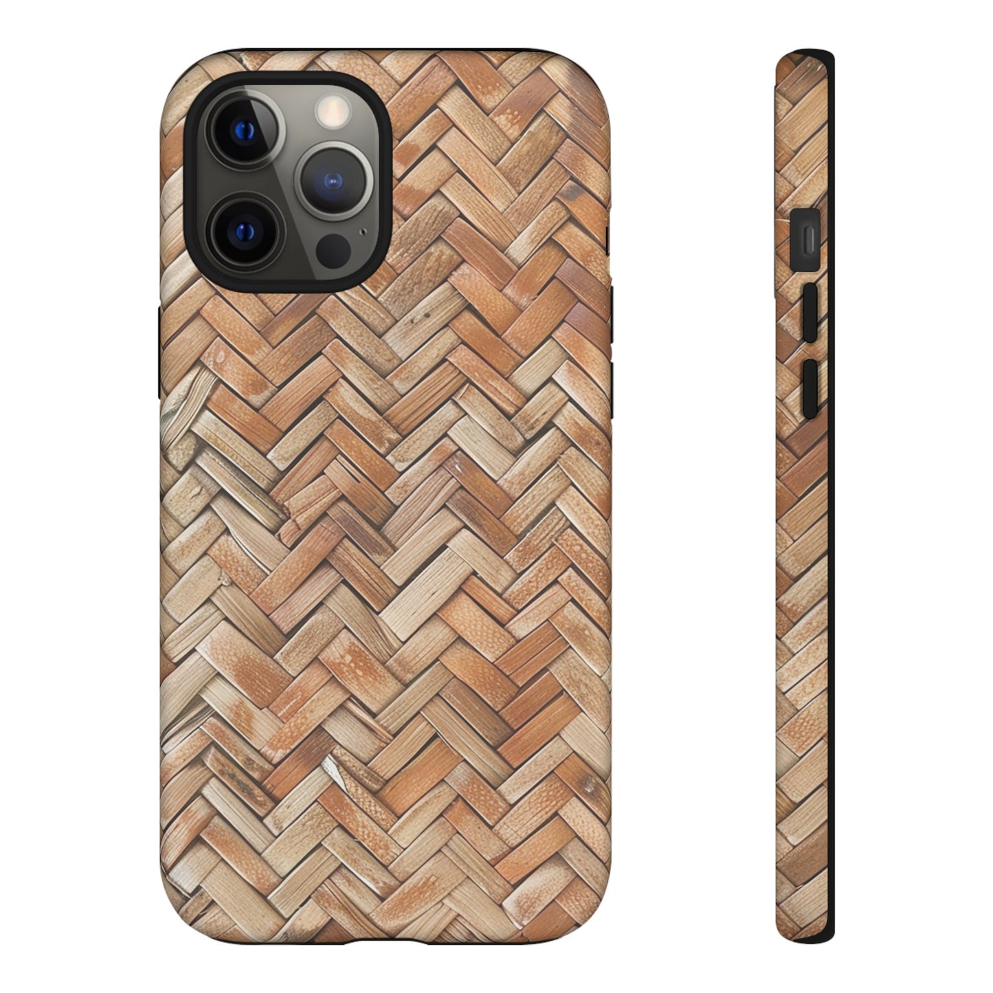 Boho Herringbone Rattan Tough Phone Case