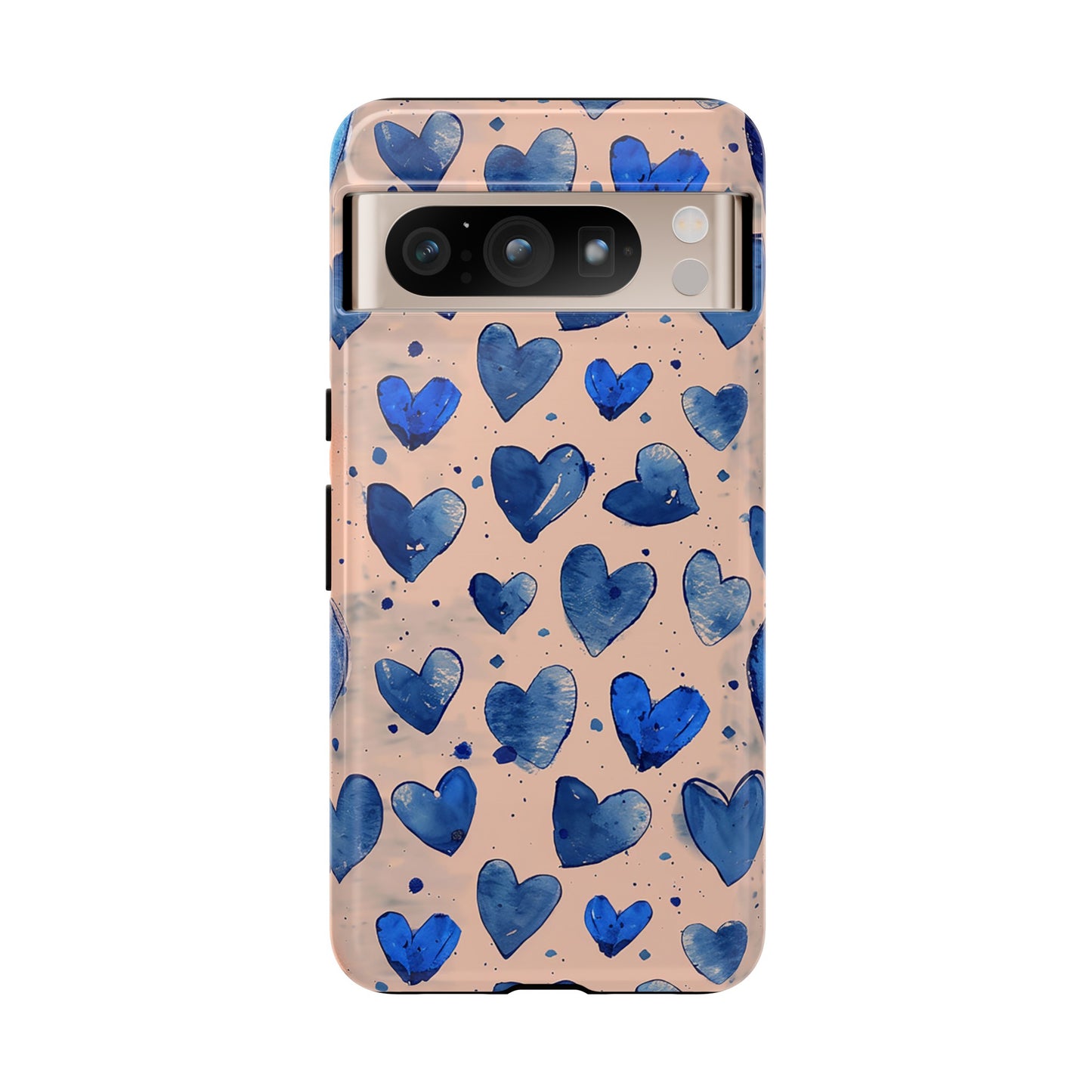 Pink and Blue Hearts Tough Phone Case