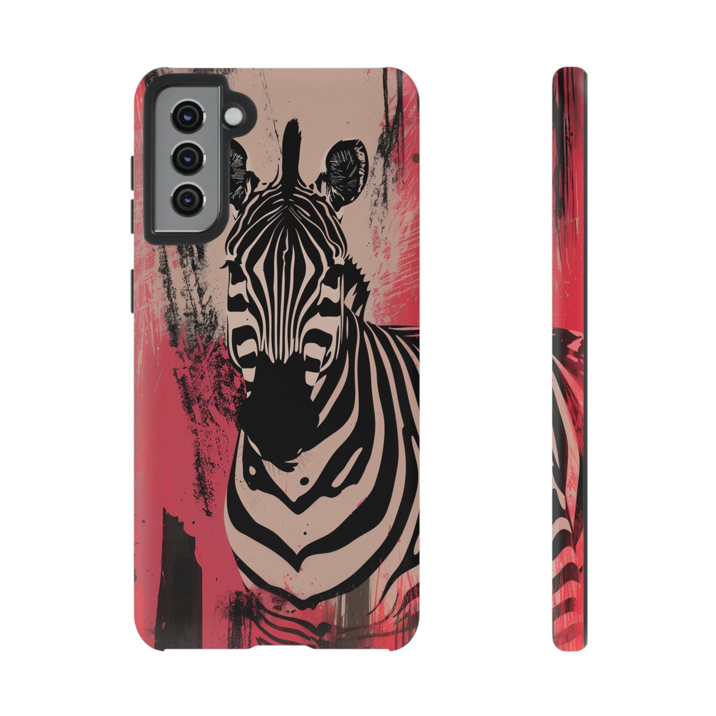 Pink Zebra Tough Phone Case