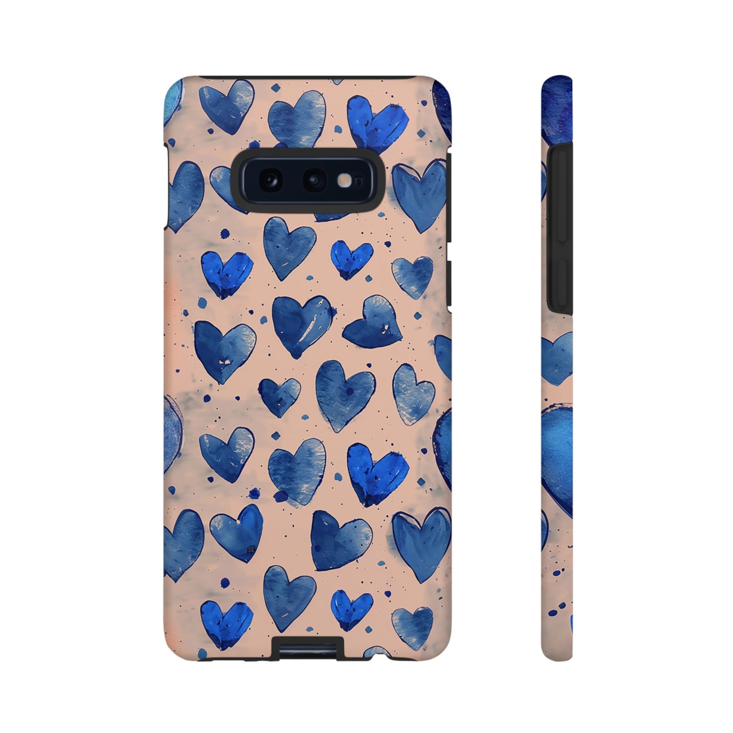 Pink and Blue Hearts Tough Phone Case