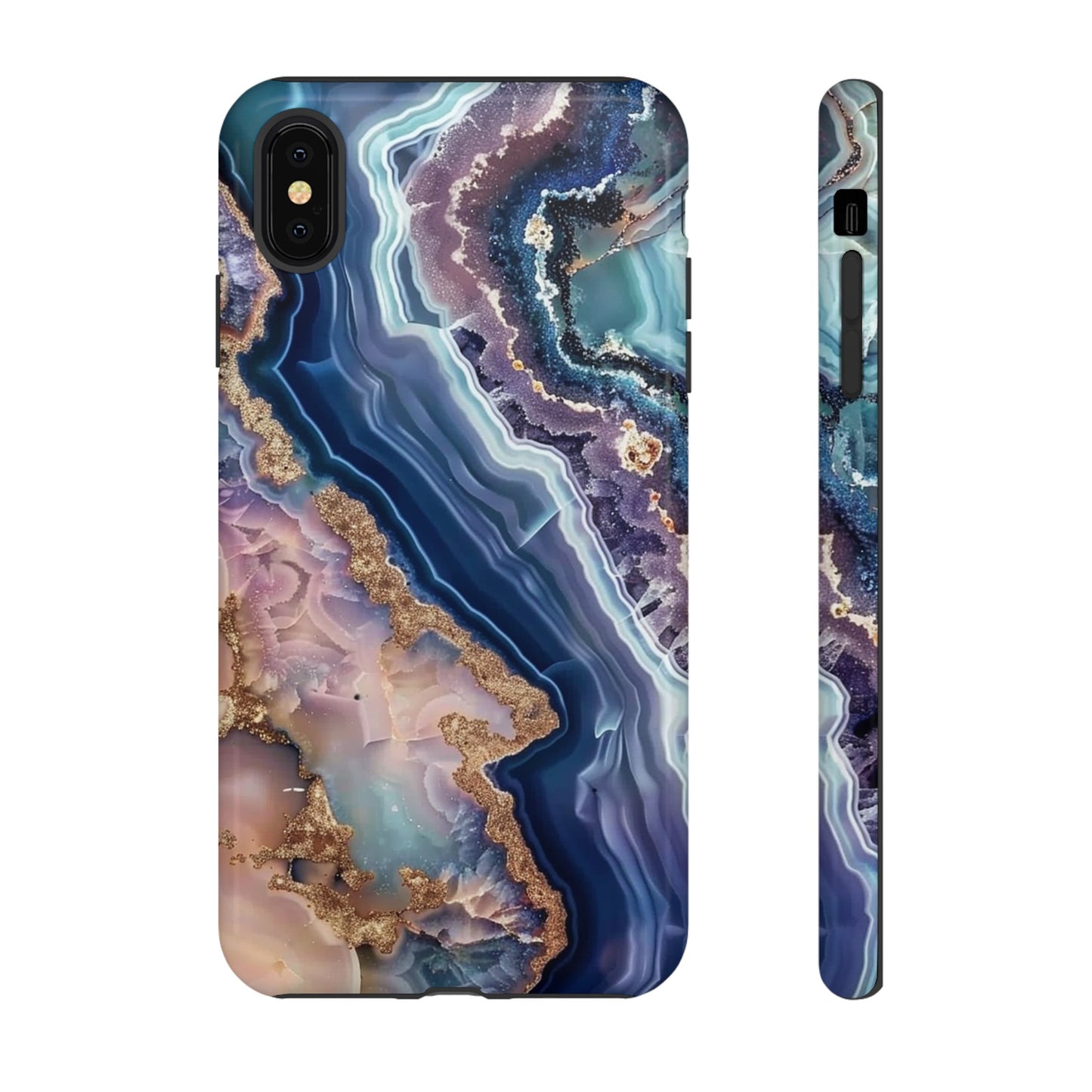 Pink and Blue Agate Tough Phone Case