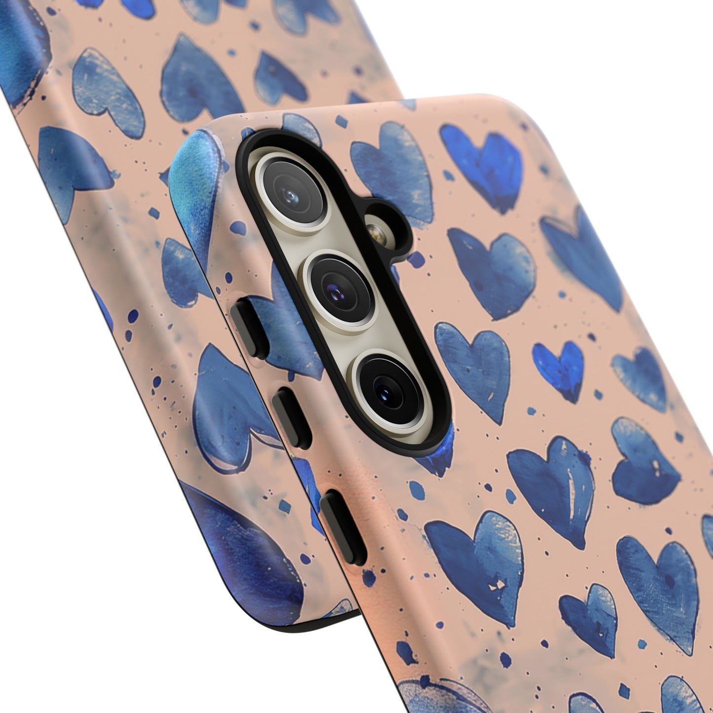 Pink and Blue Hearts Tough Phone Case