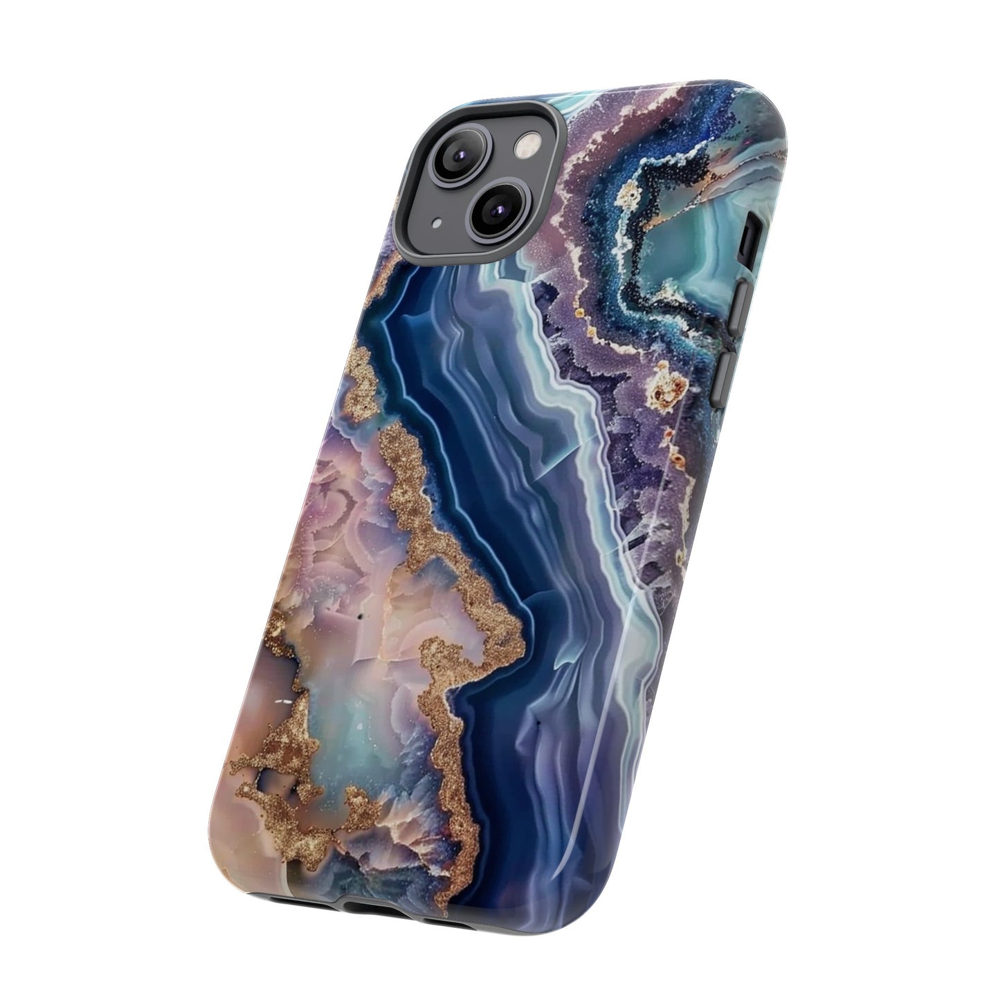 Pink and Blue Agate Tough Phone Case