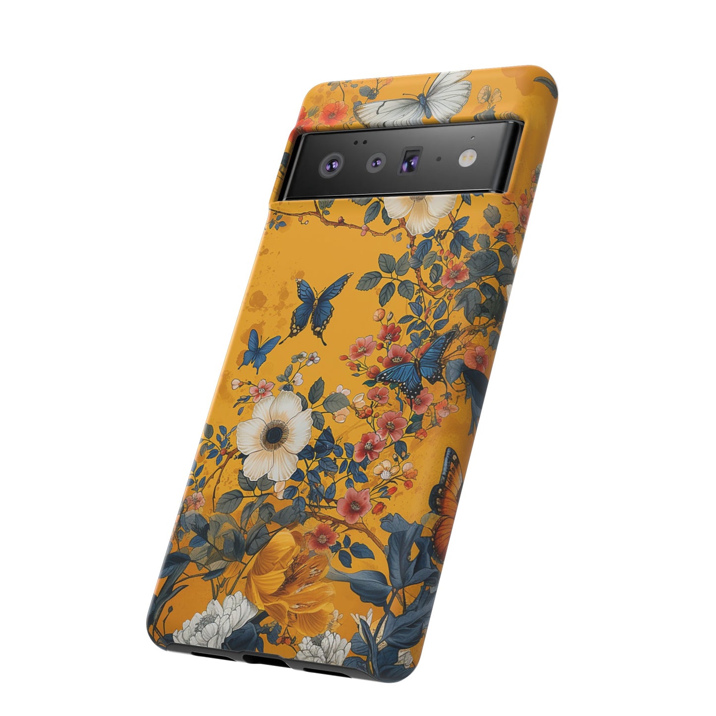 Yellow Floral Tough Phone Case