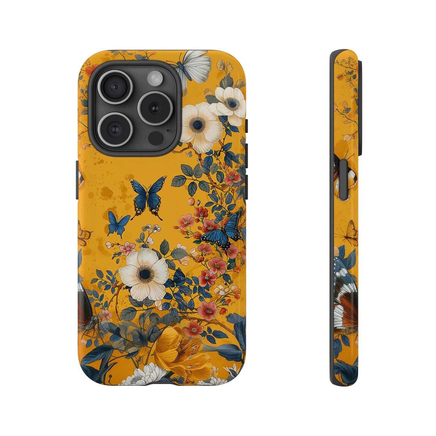 Yellow Floral Tough Phone Case