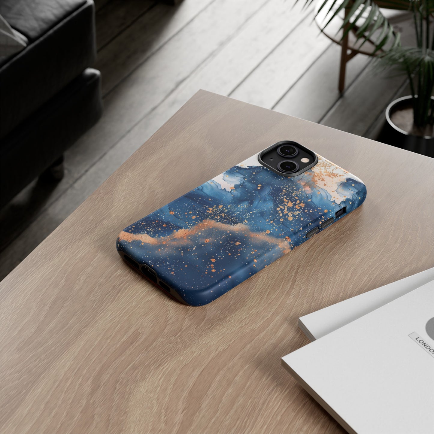 Blue Watercolors Tough Phone Case