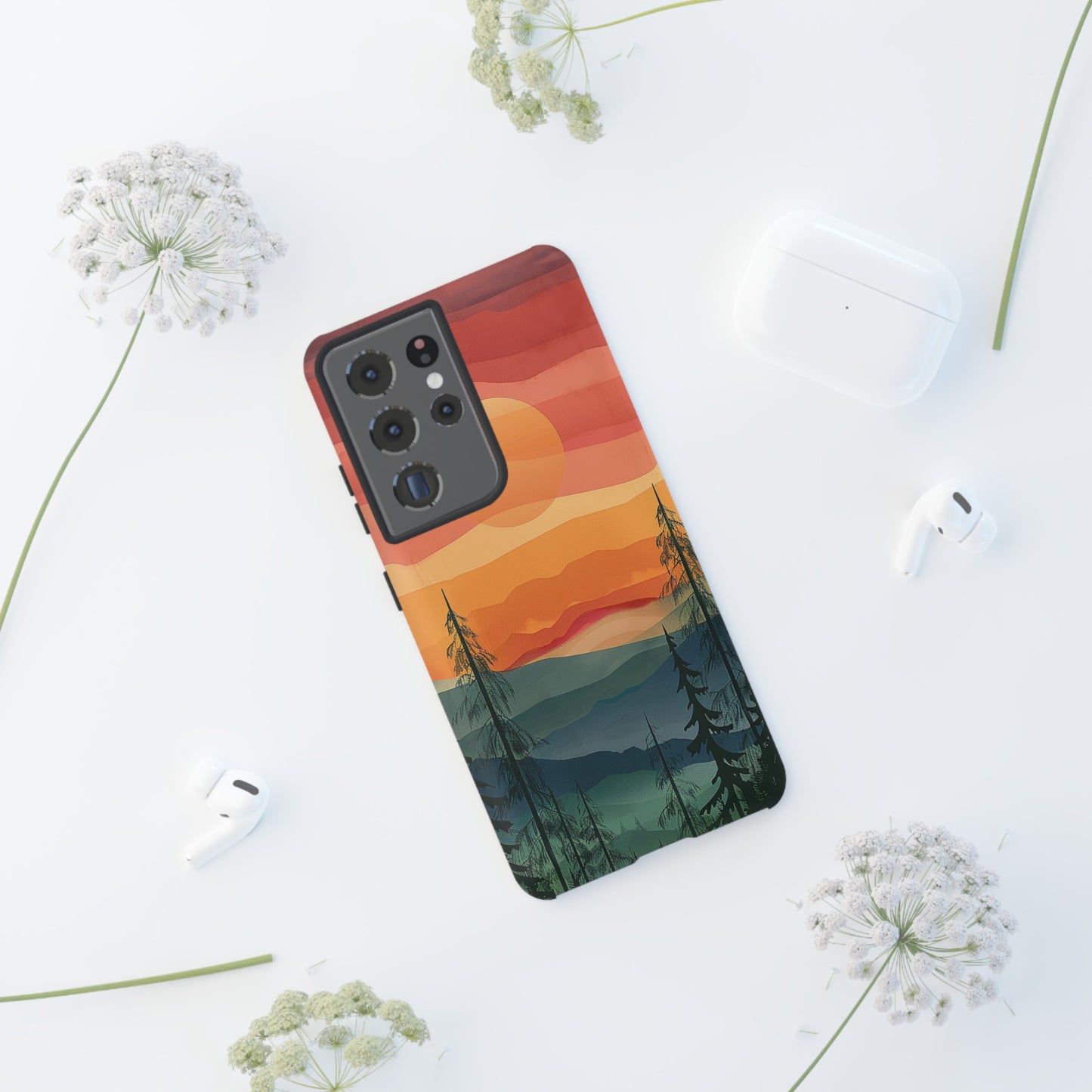 Forest Sunset Tough Phone Case