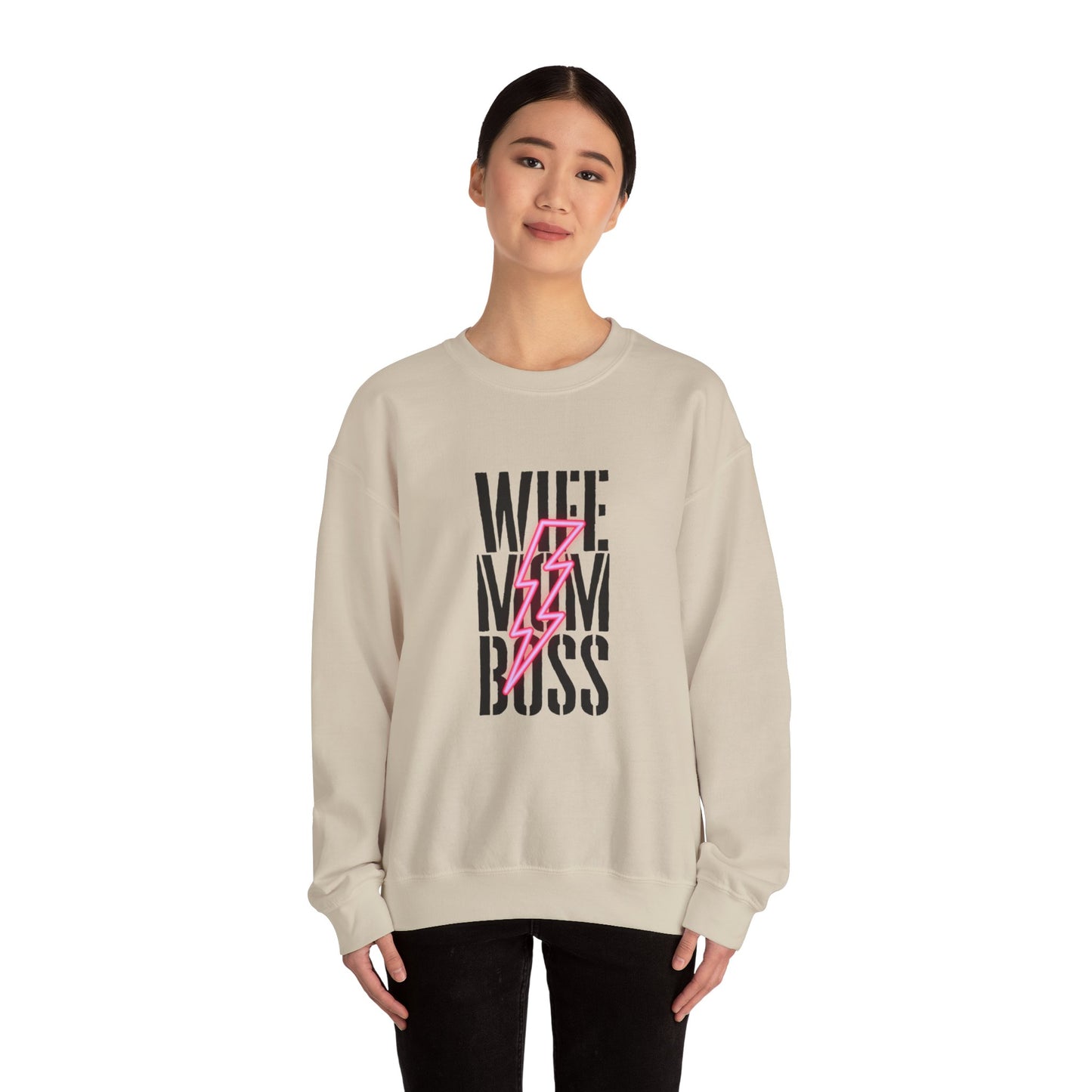 Wife Mom Boss Unisex Crewneck Sweatshirt