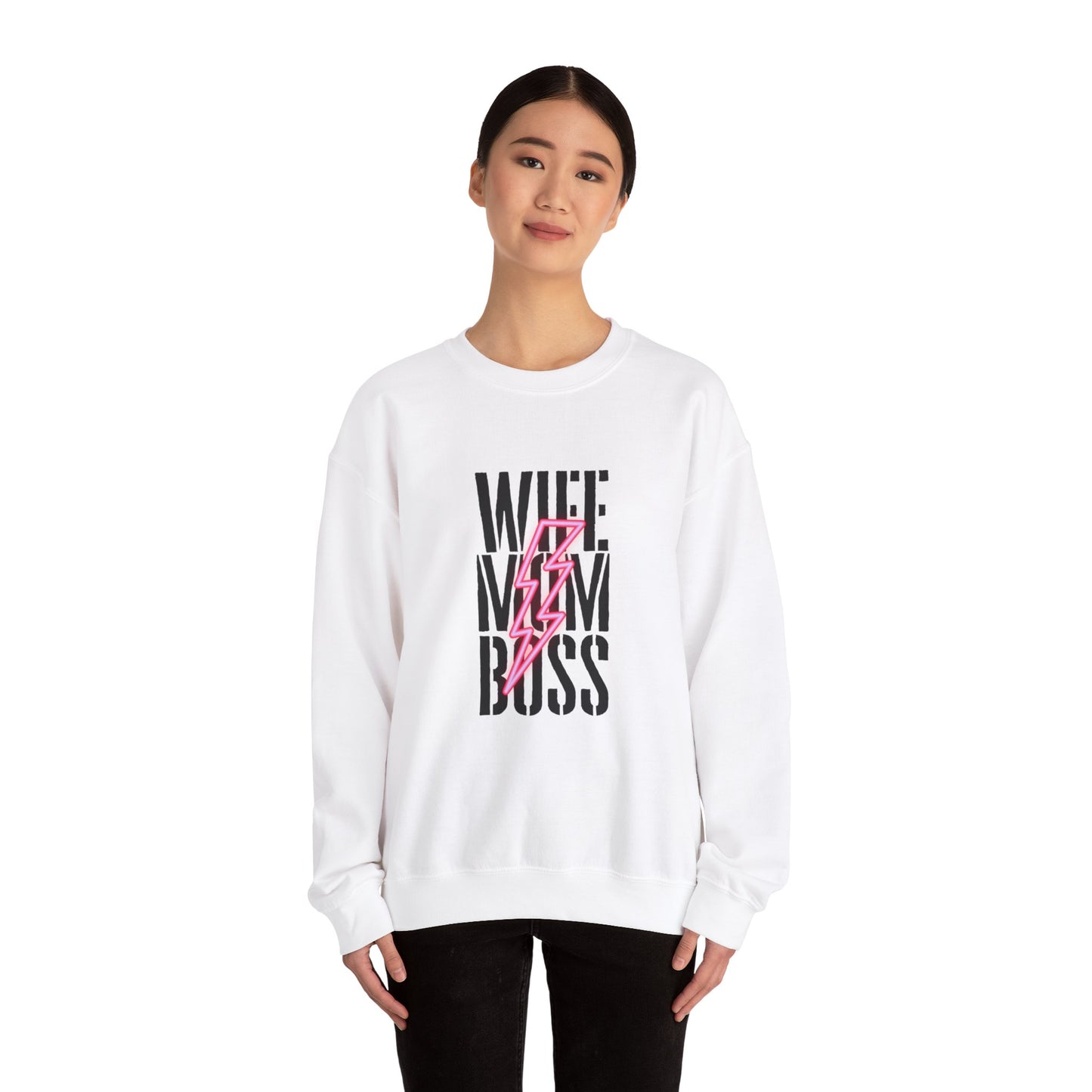 Wife Mom Boss Unisex Crewneck Sweatshirt