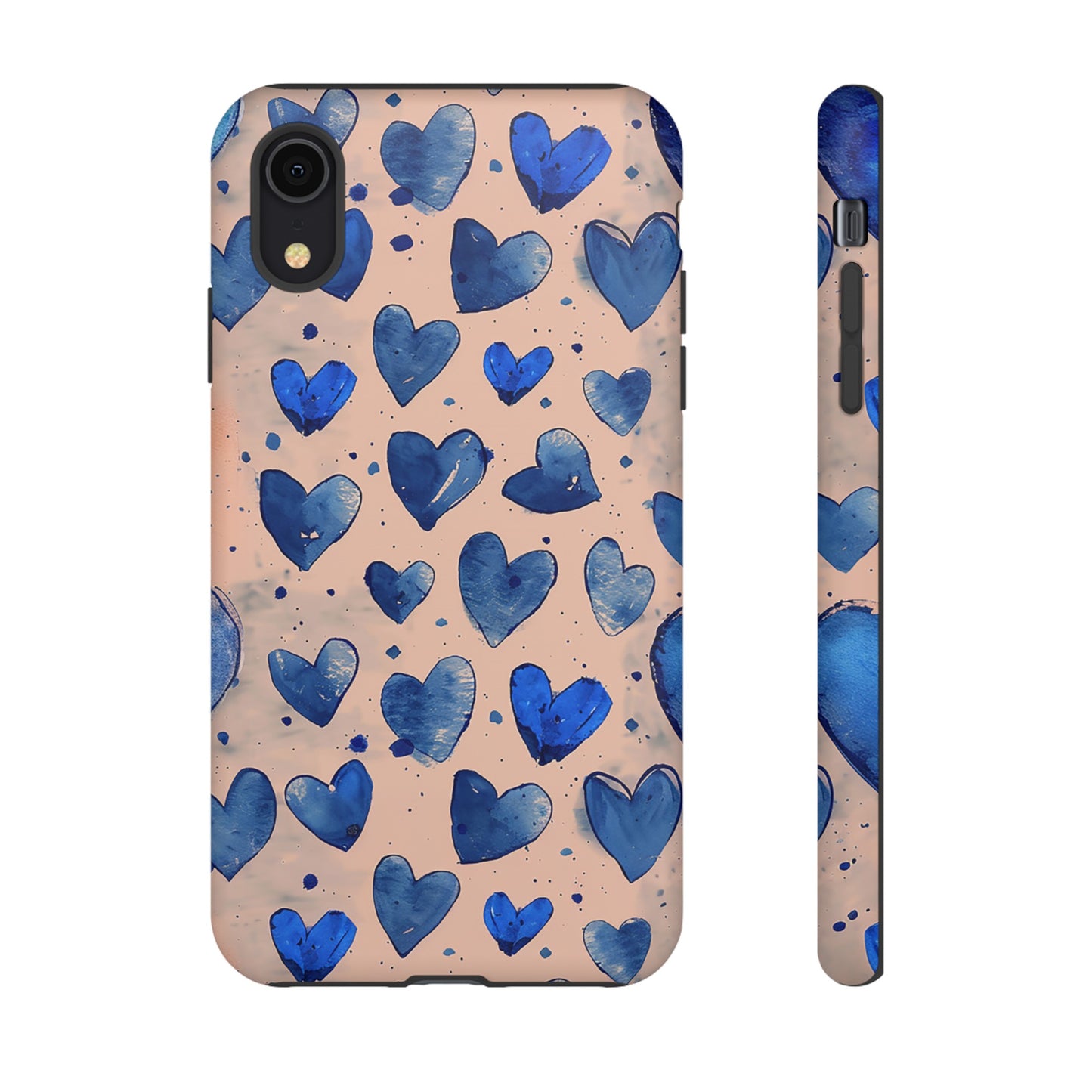 Pink and Blue Hearts Tough Phone Case