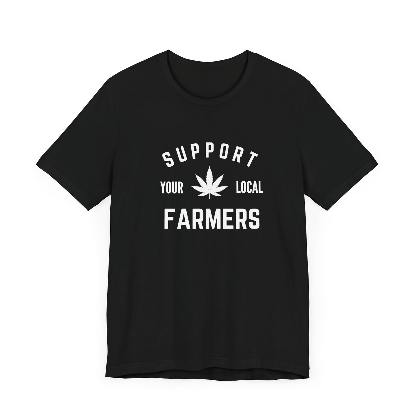 Support Your Local Farmers (Cannabis) Jersey Short Sleeve Tee