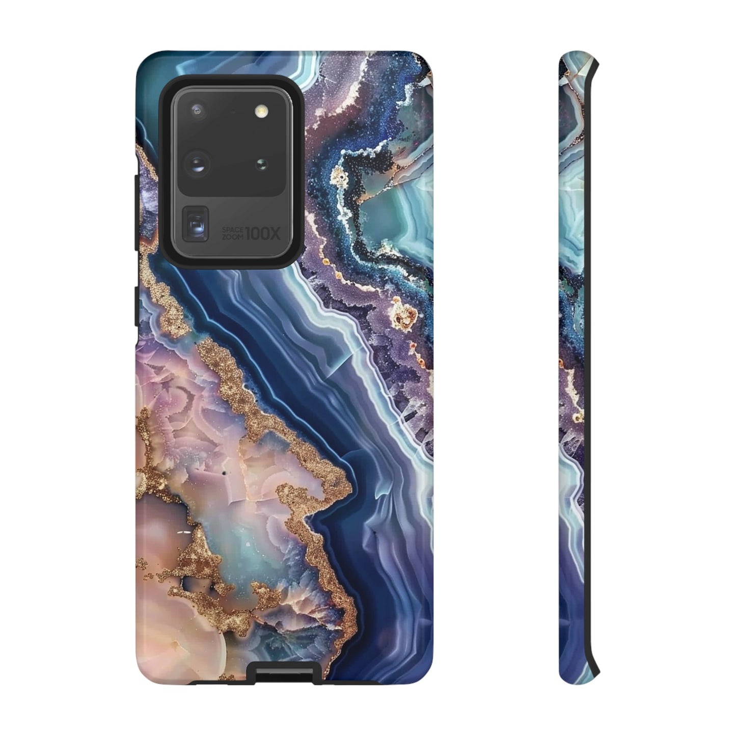 Pink and Blue Agate Tough Phone Case