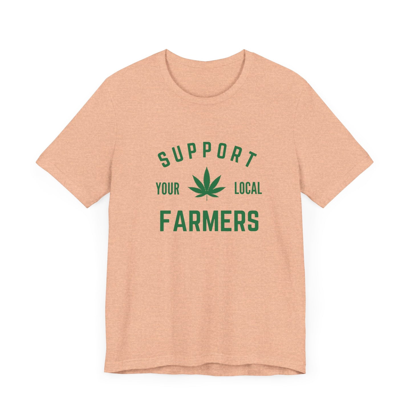 Support Your Local Farmers (Cannabis) Jersey Short Sleeve Tee