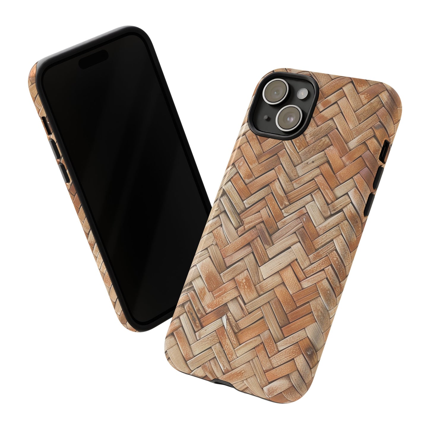 Boho Herringbone Rattan Tough Phone Case