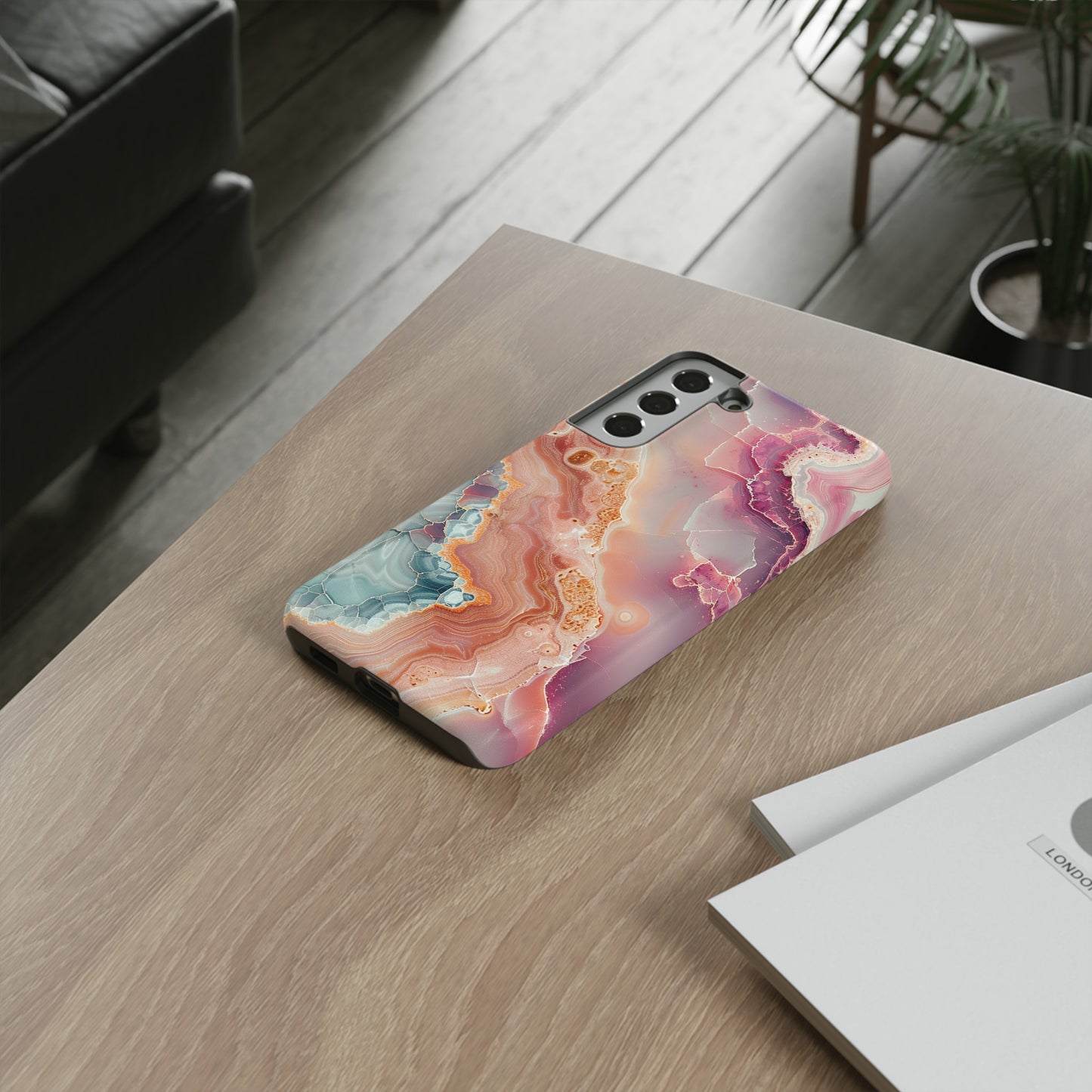 Pink Agate Tough Phone Case